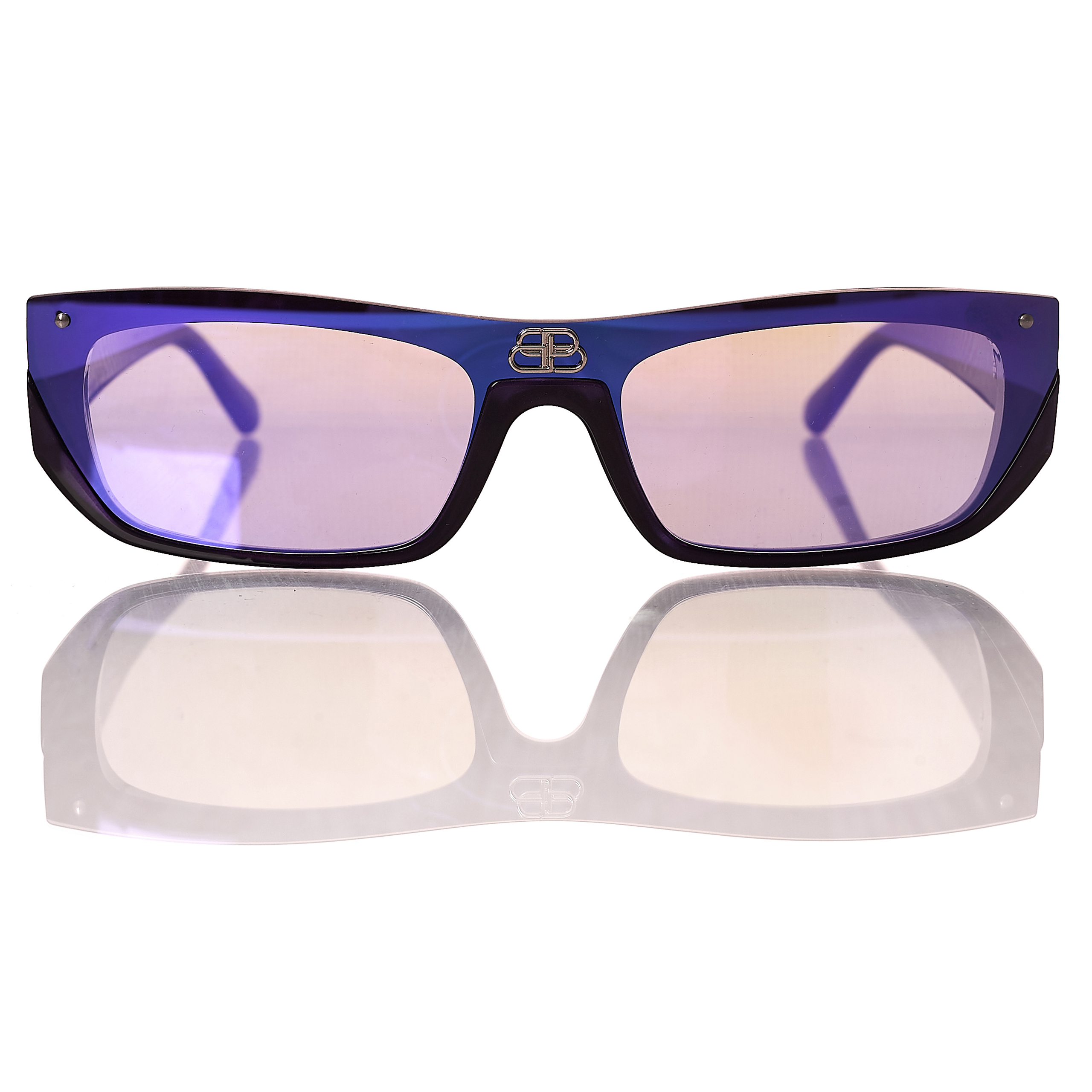 Фиолетовые очки с логотипом Balenciaga 609370/T0003/5067, размер One Size 609370/T0003/5067 - фото 2