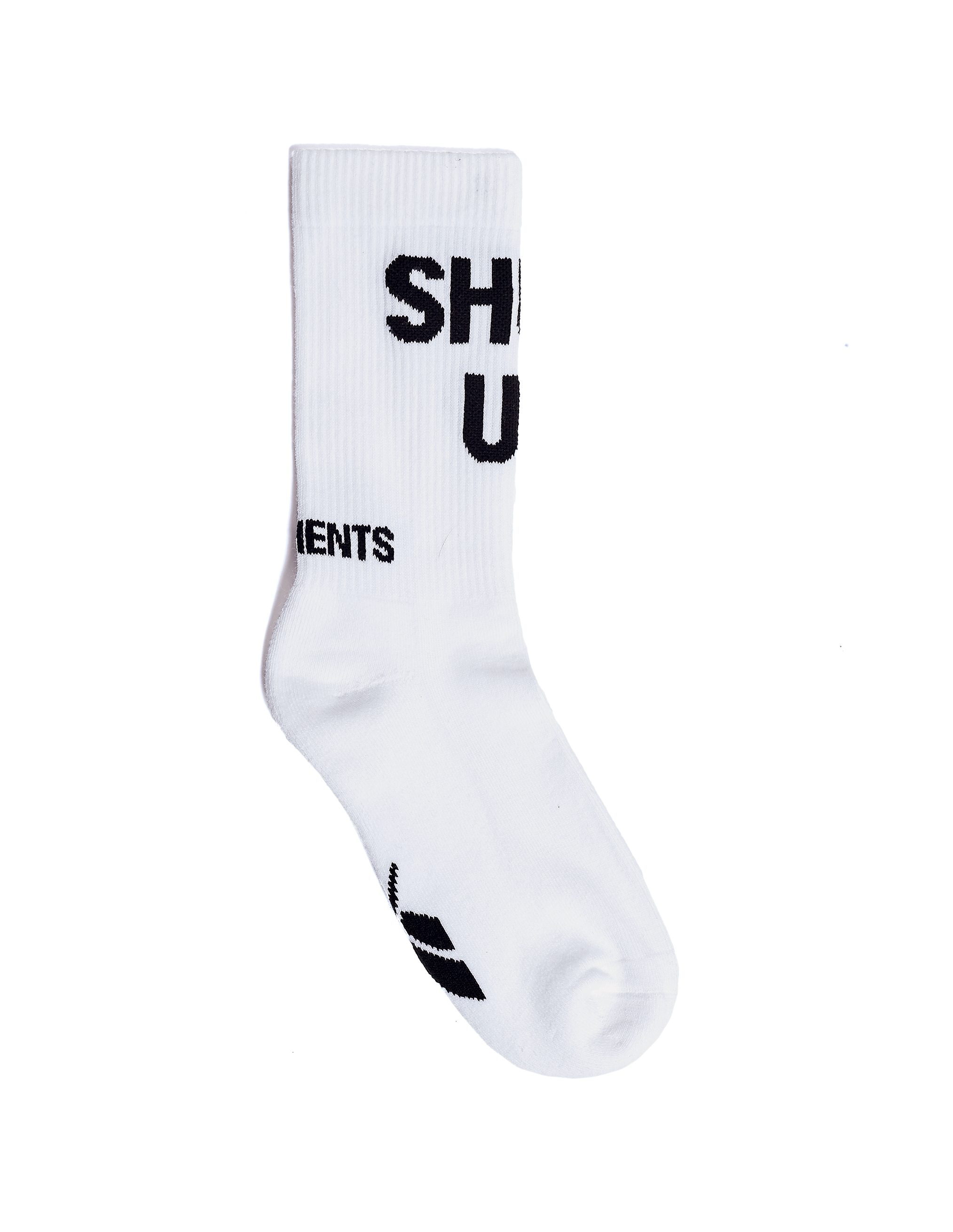 Белые носки Shut Up из хлопка - Vetements SS20HO002/wht