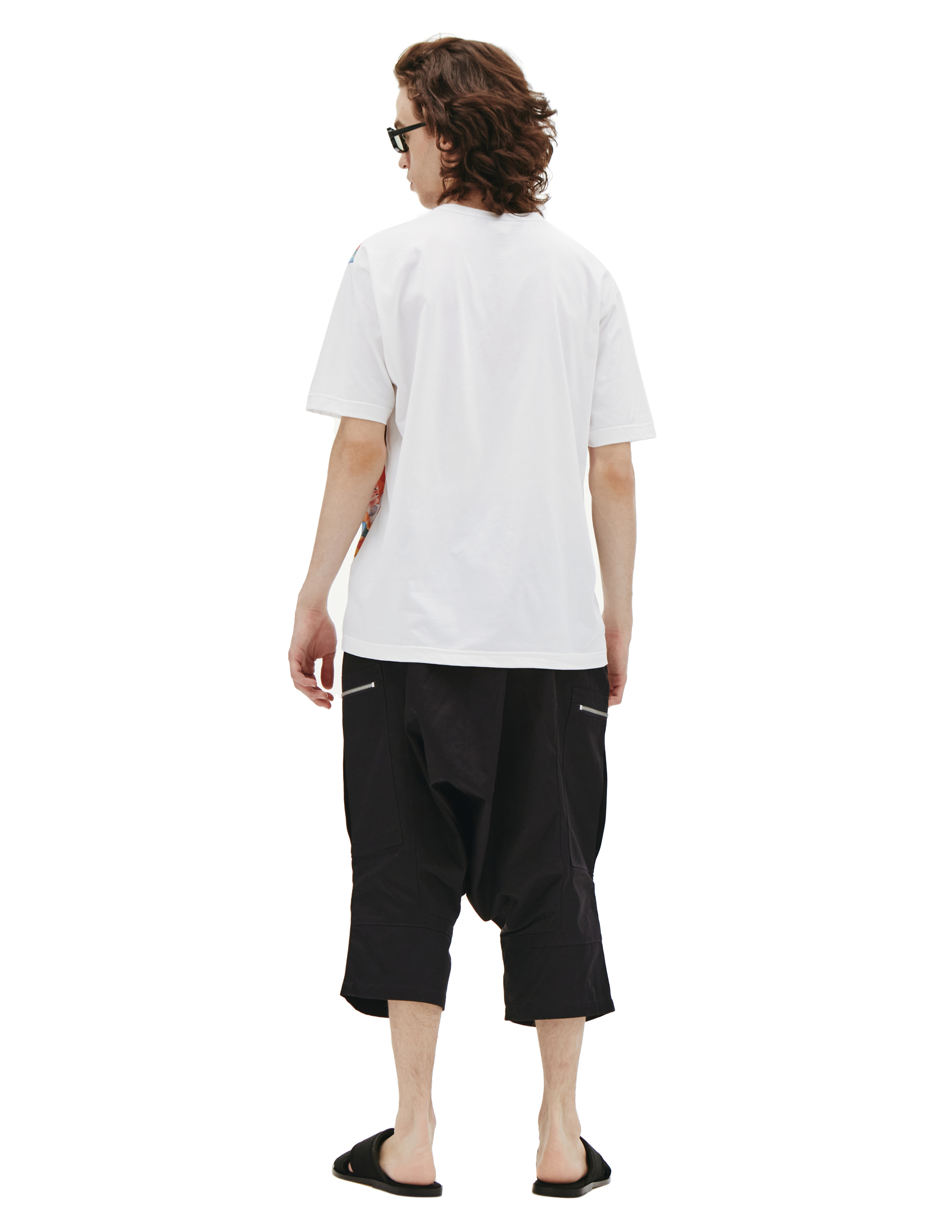 Хлопковая футболка с восточным принтом Junya Watanabe WI-T004-051-1, размер XL;L - фото 3