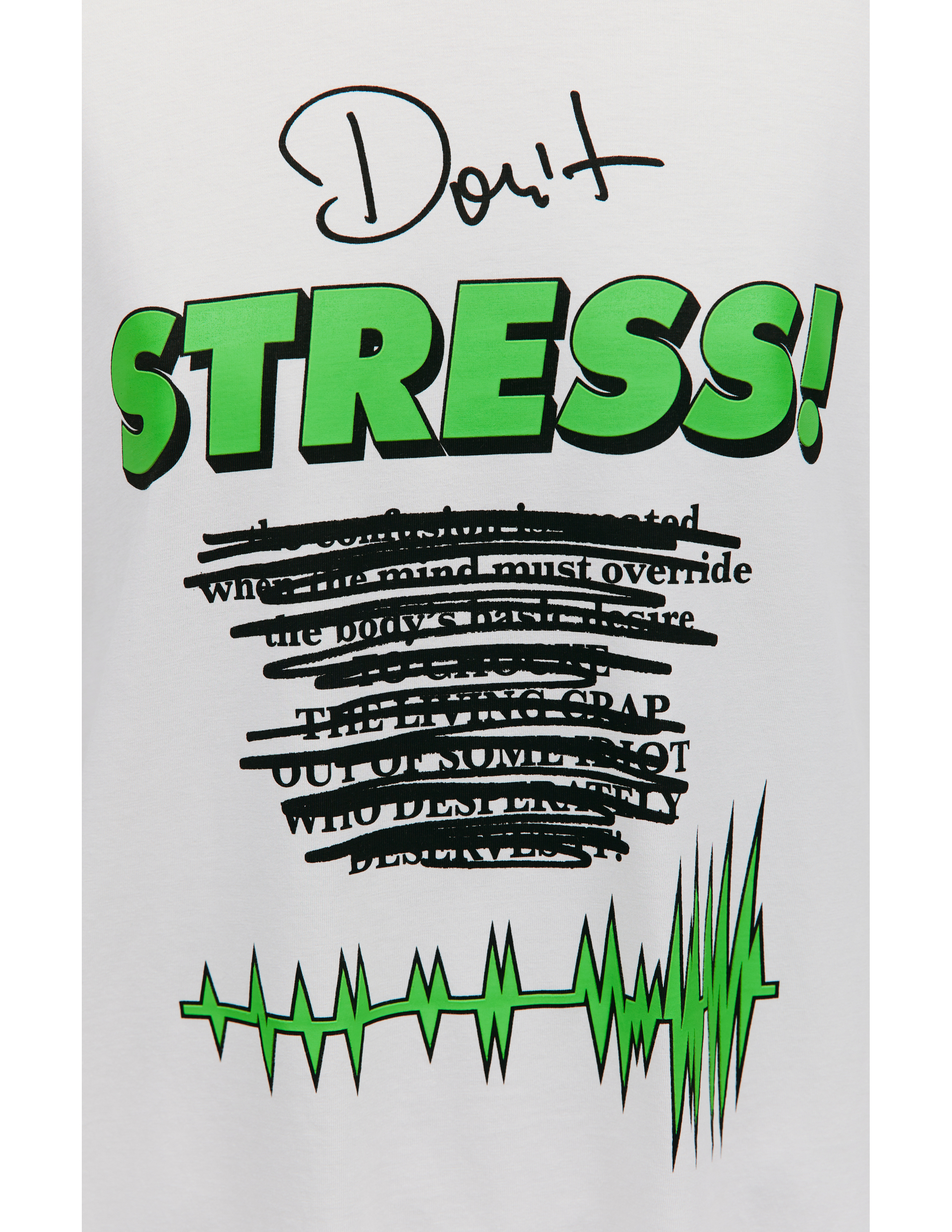 Оверсайз футболка с принтом Dont Stress VETEMENTS UE54TR510W/1200, размер XL UE54TR510W/1200 - фото 5