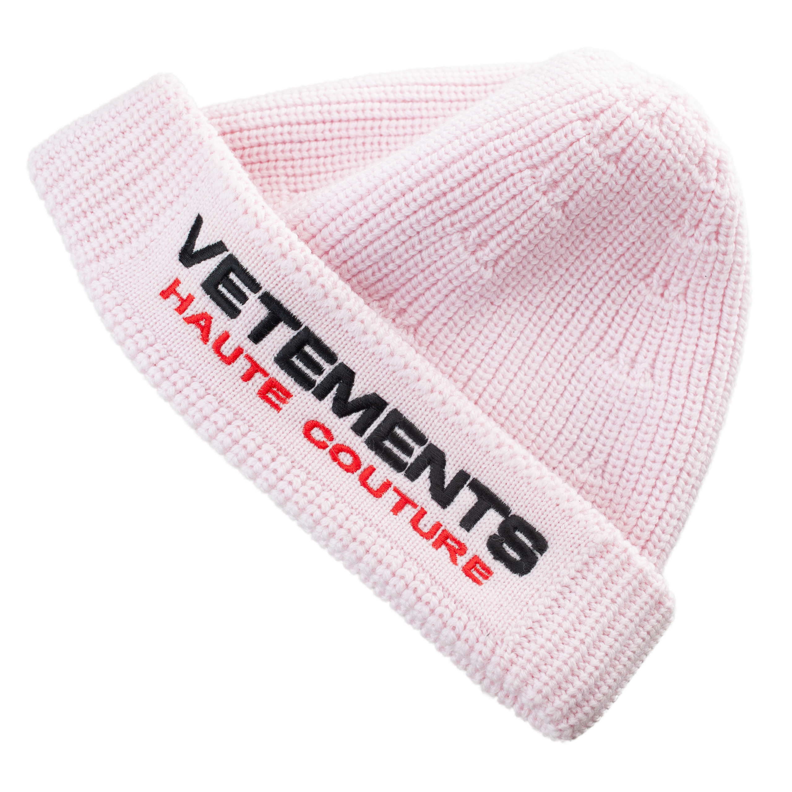 Розовая шапка с вышивкой VETEMENTS UE51SA500P/1399, размер One Size