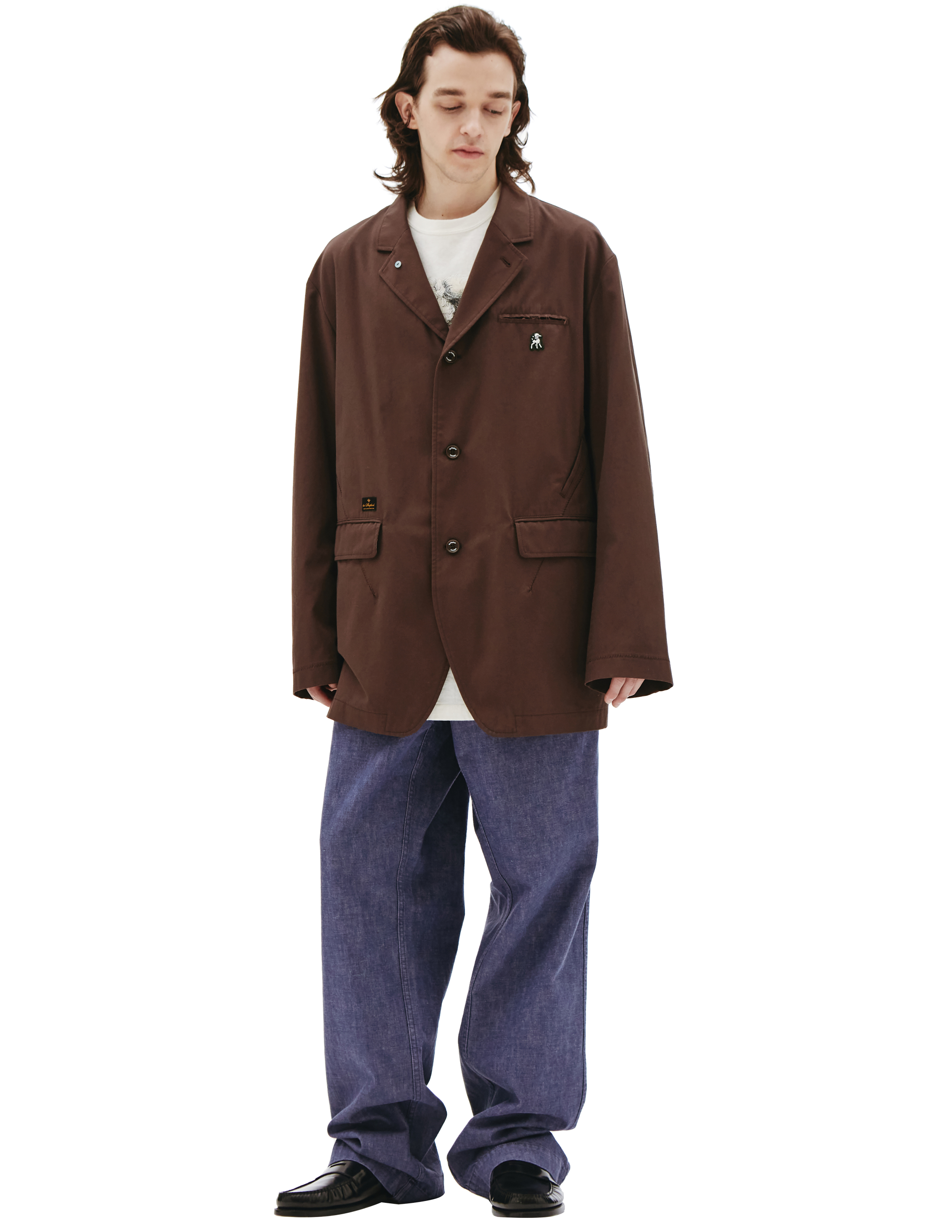 Однобортный пиджак с вышивкой Undercover US1B4102/1, размер 5