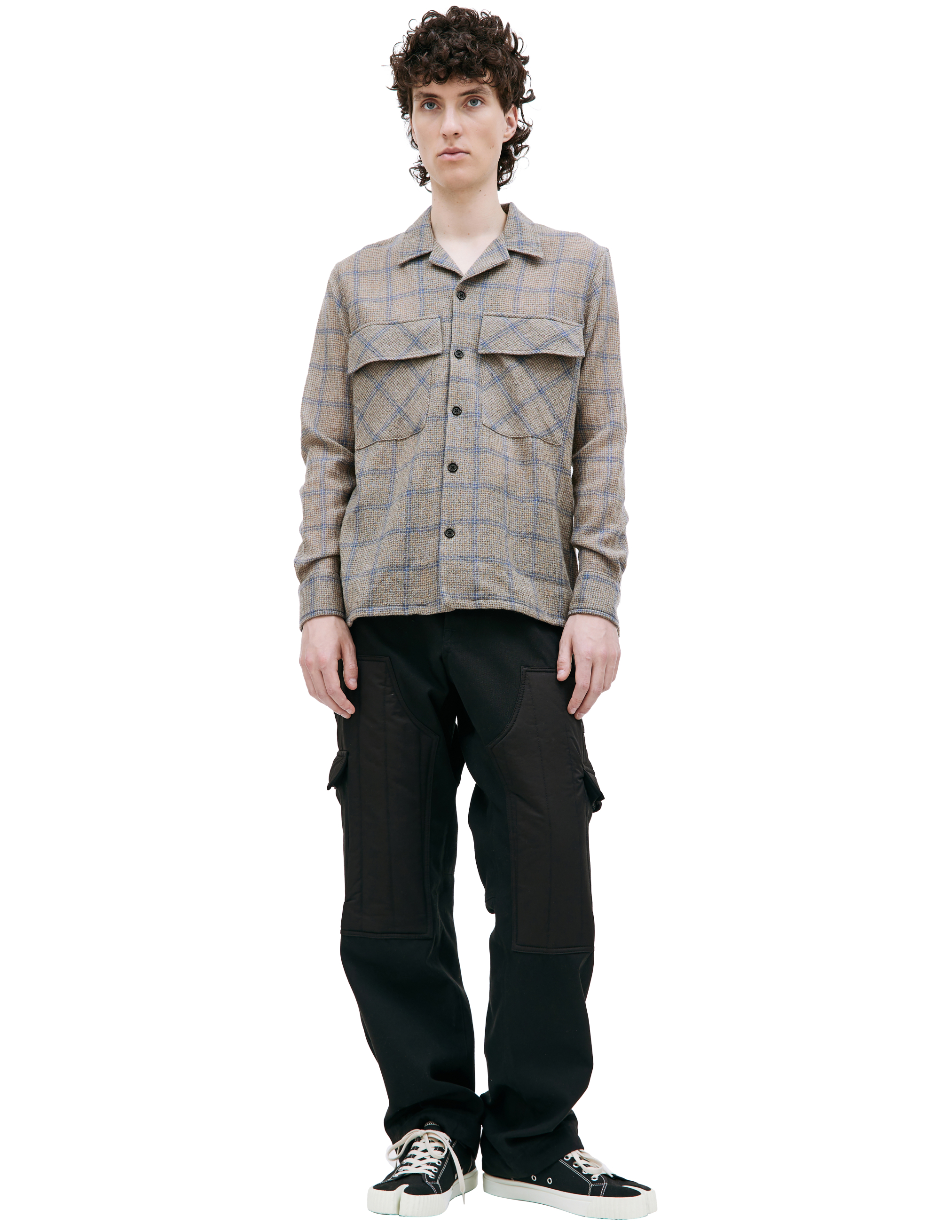 Клетчатая рубашка с накладными карманами BTFL BTFLSS23S006, размер M;L;XL