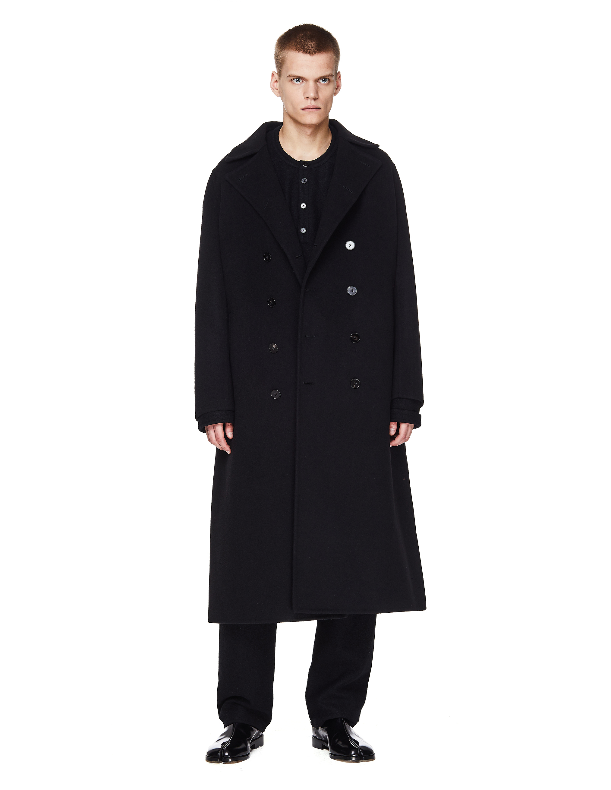 Черное кашемировое пальто с поясом - Jil Sander JSMR120103/MR100103/001 Фото 4