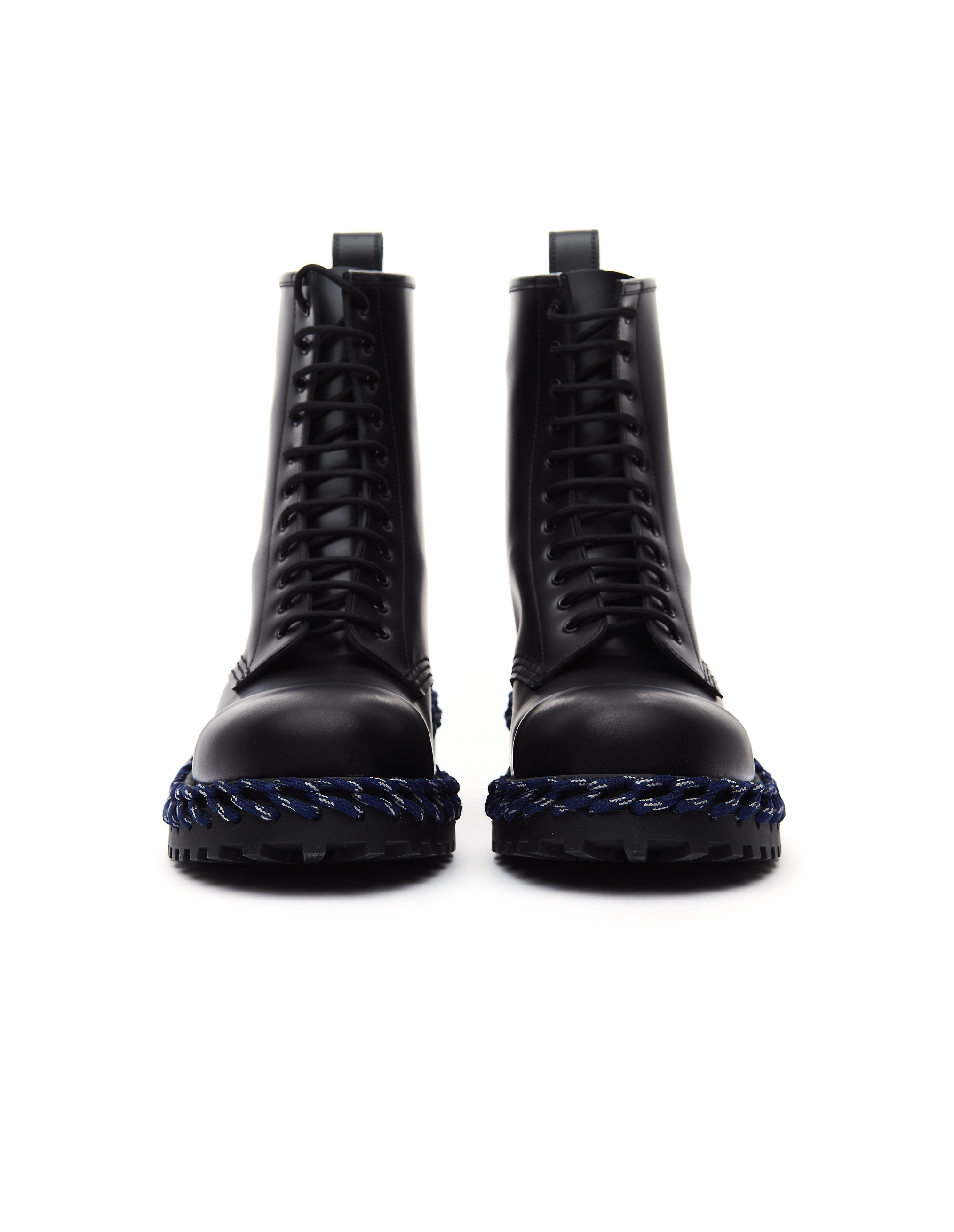 Кожаные ботинки с декоративной шнуровкой Balenciaga 530244/1007, размер sm;sm 530244/1007 - фото 3