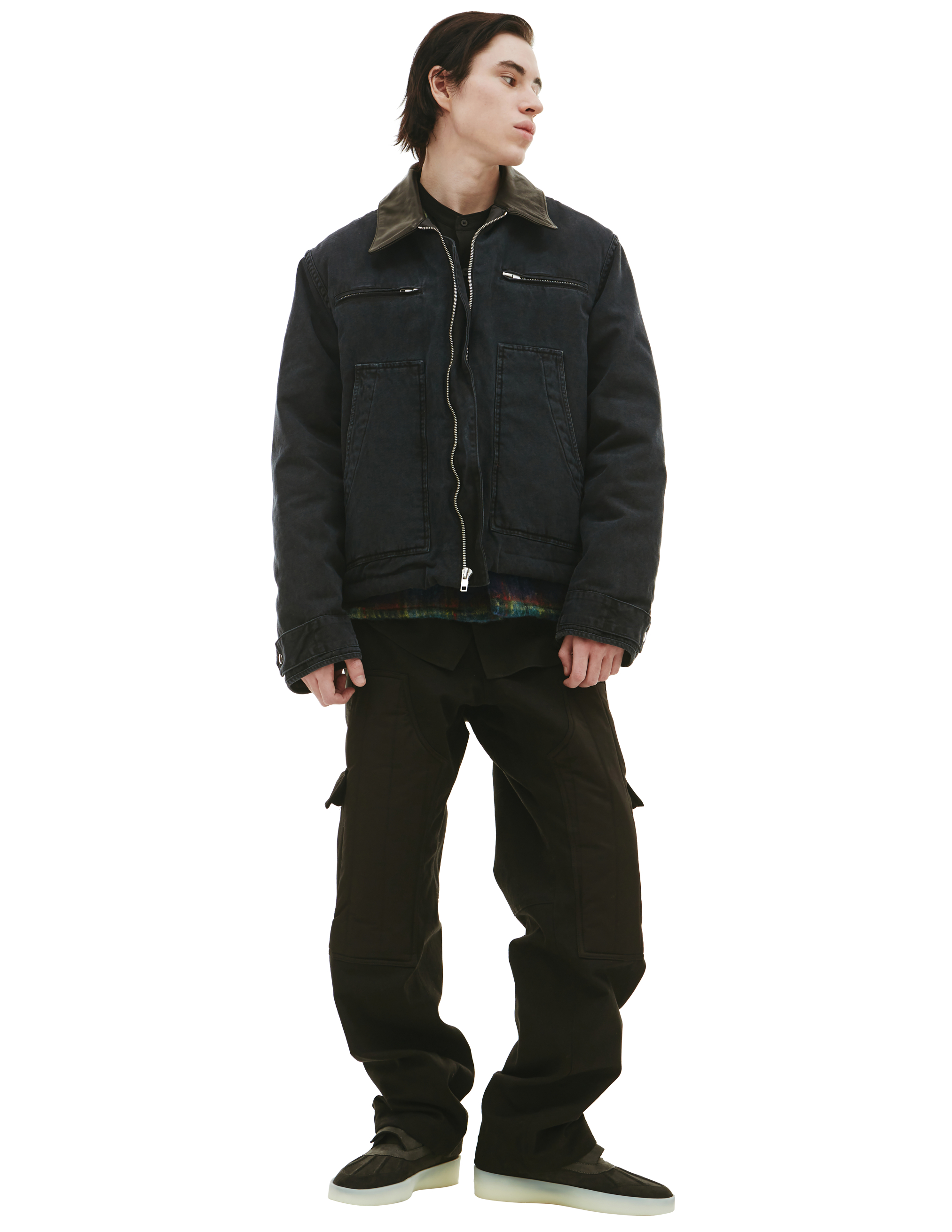 Куртка с кожаным воротником BTFL BTFLAW20J002VB, размер XL;L