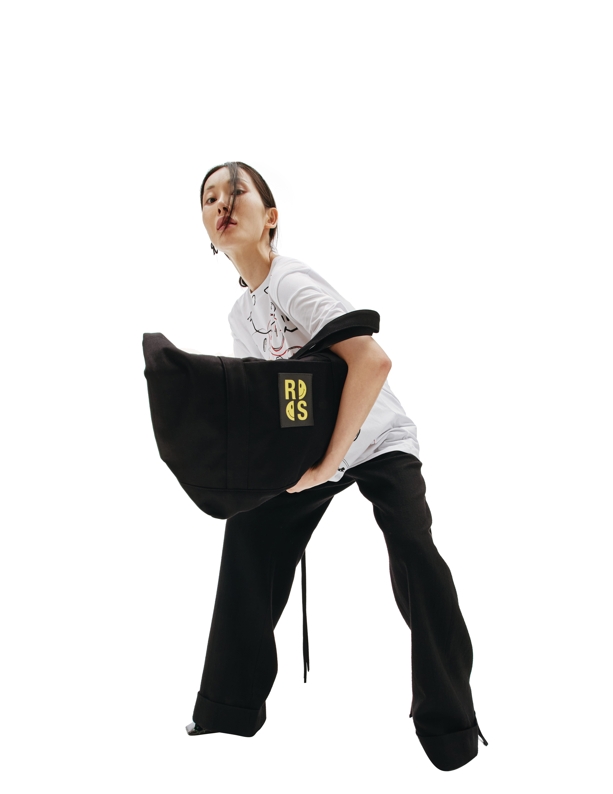 Джинсовая сумка-шоппер Raf Simons x Smiley с патчем Raf Simons 224-935-11000-0099, размер One Size - фото 6