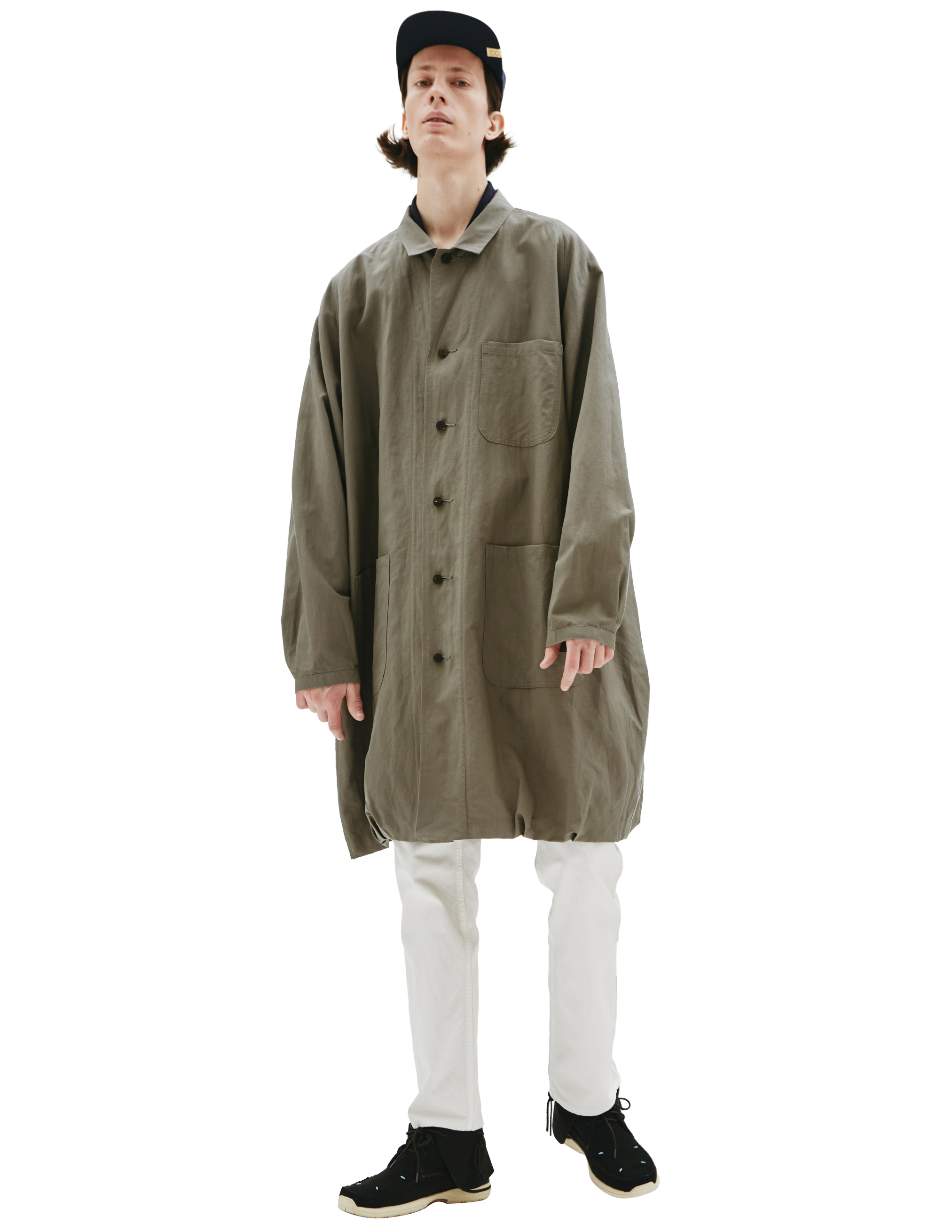 Пальто Laboratory с накладными карманами visvim 0122105013010/olv, размер 5