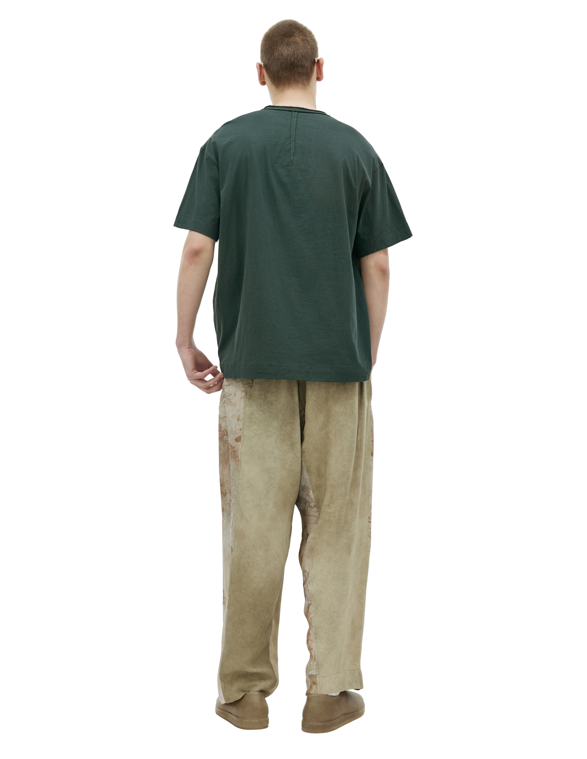 Зеленая футболка пэчворк Ziggy Chen 0M2310209, размер 48;50 - фото 3