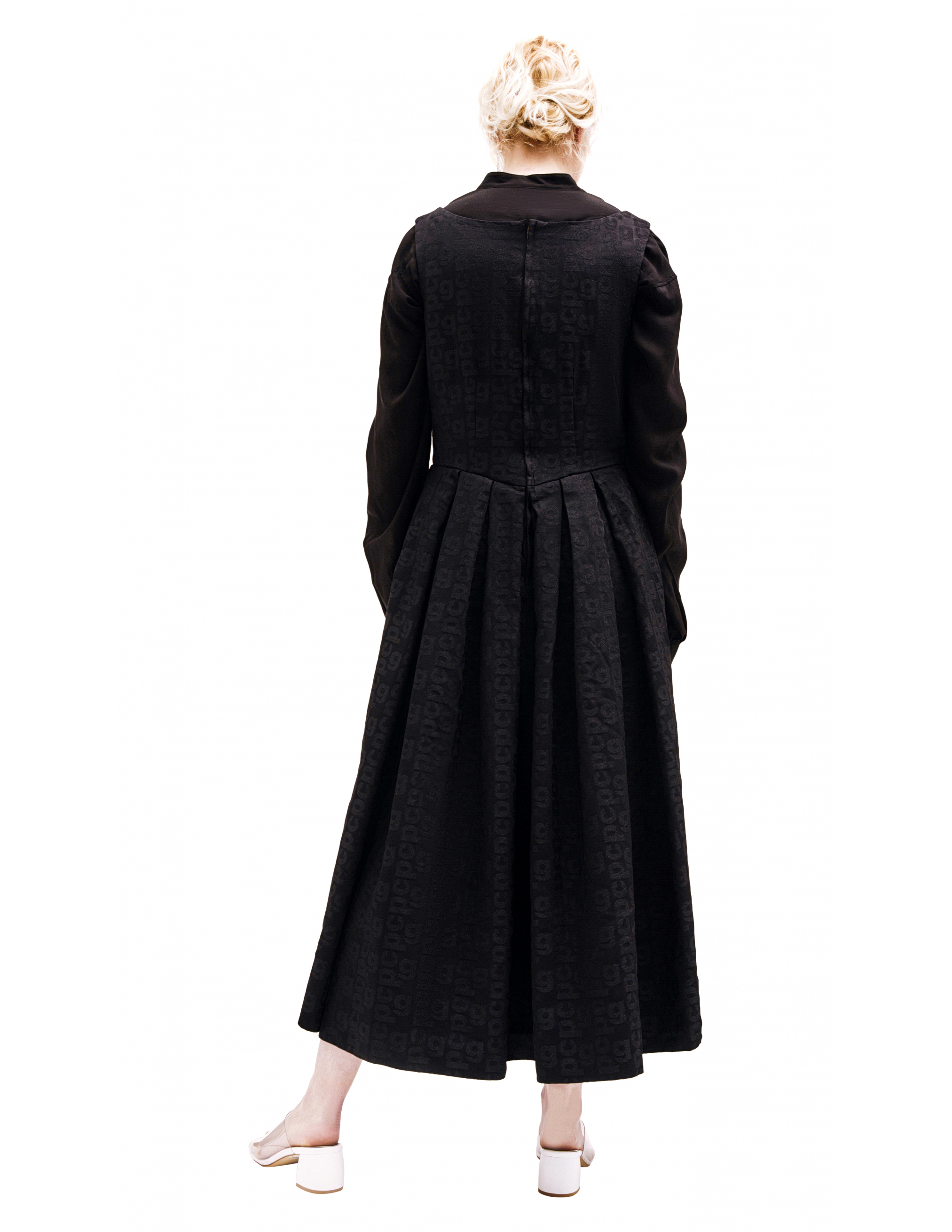 Черное платье с блестящим логотипом - Comme des Garcons GE-O021-051-1 Фото 4