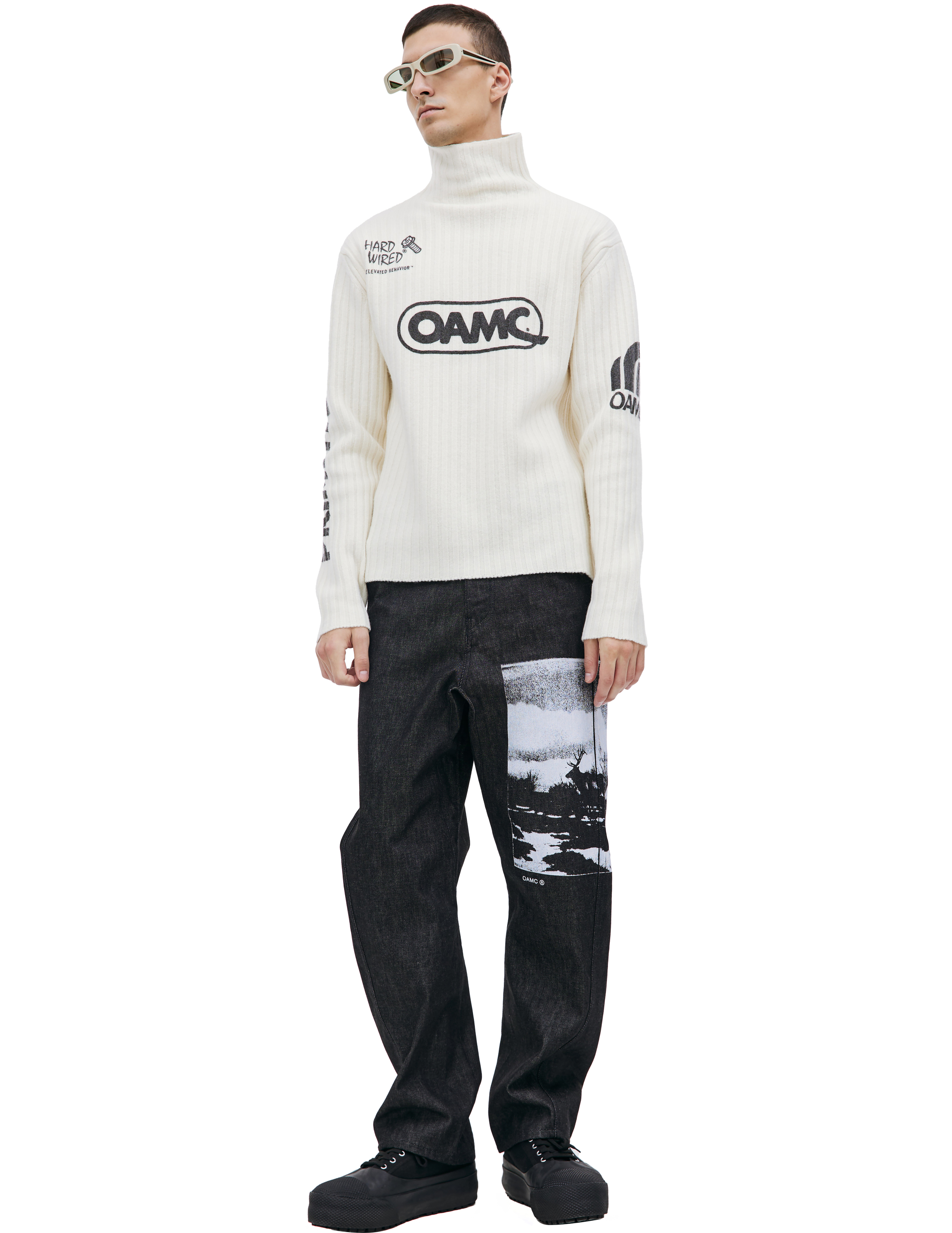 Шерстяной свитер с логотипами OAMC 23A28OAK05/FLTOA021/257, размер M;L;XL