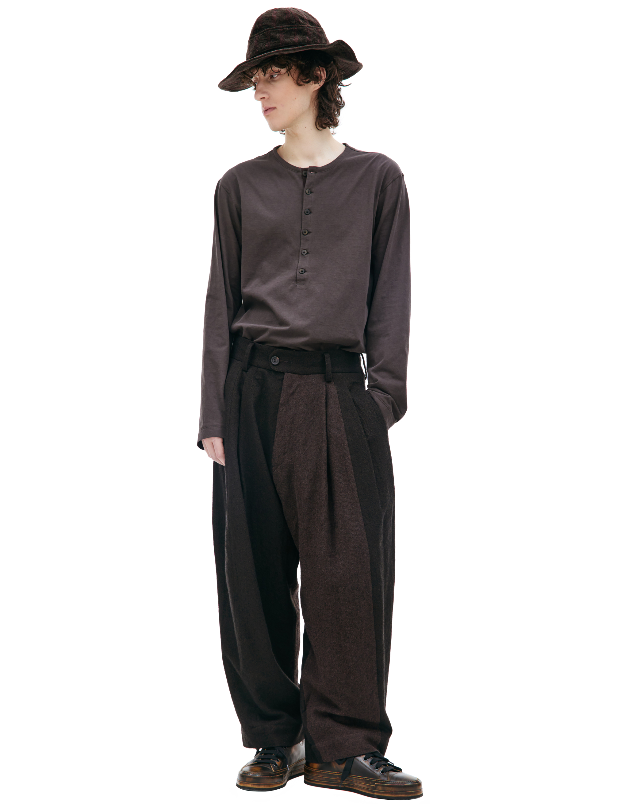Широкие брюки с контрастной вставкой Ziggy Chen 0M2330511, размер 48;50