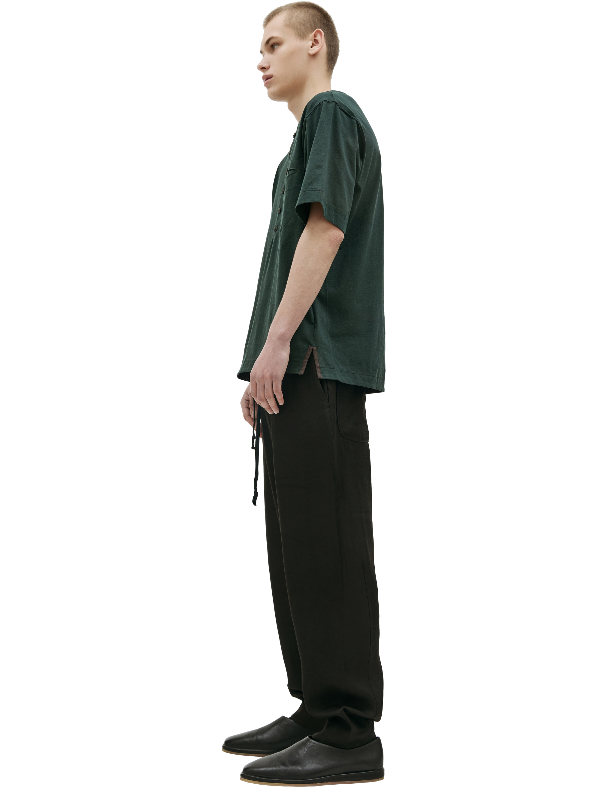 Зеленая футболка на пуговицах Ziggy Chen 0M2310204, размер 48;50 - фото 2