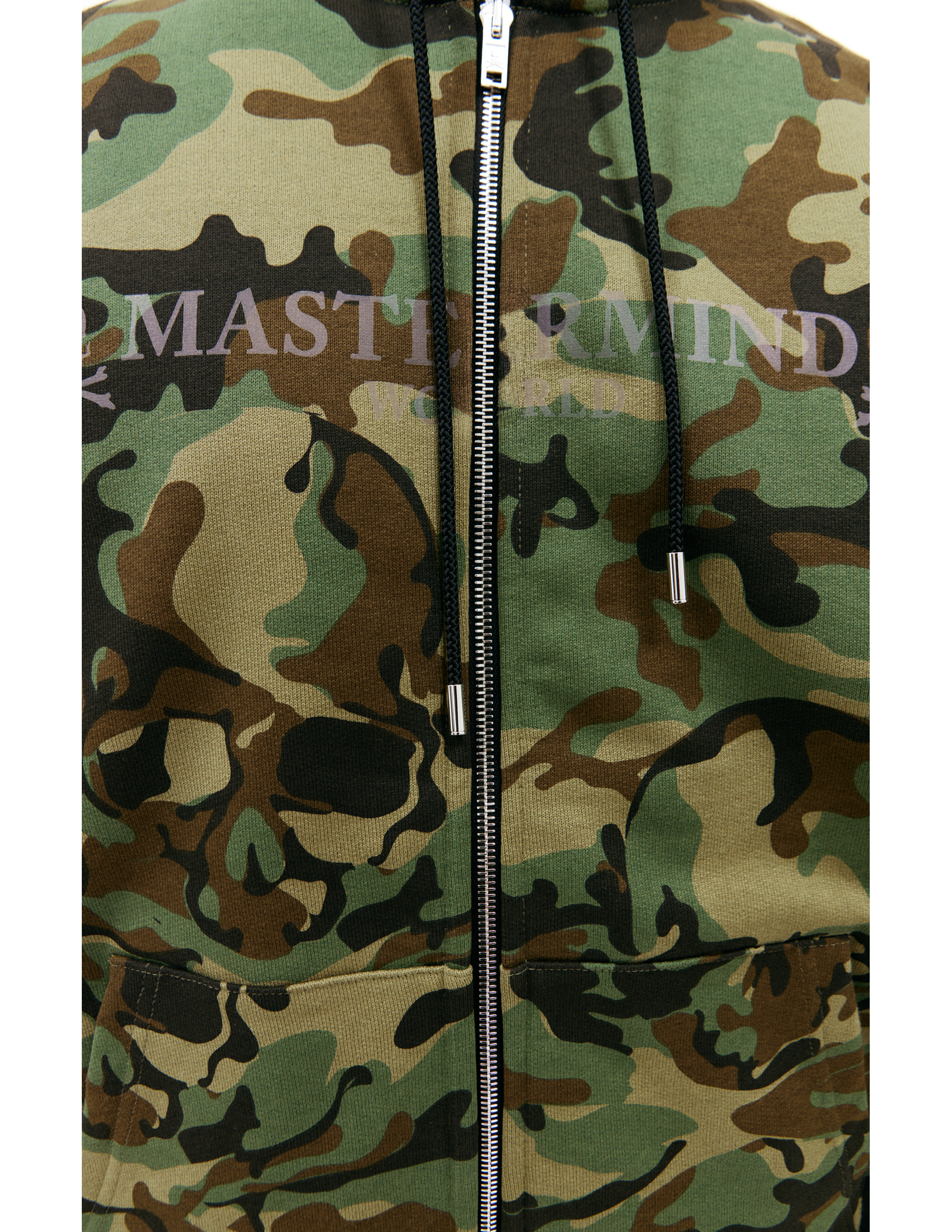 Камуфляжное худи на молнии Mastermind WORLD MW24S12-SW023-001, размер M;L - фото 5