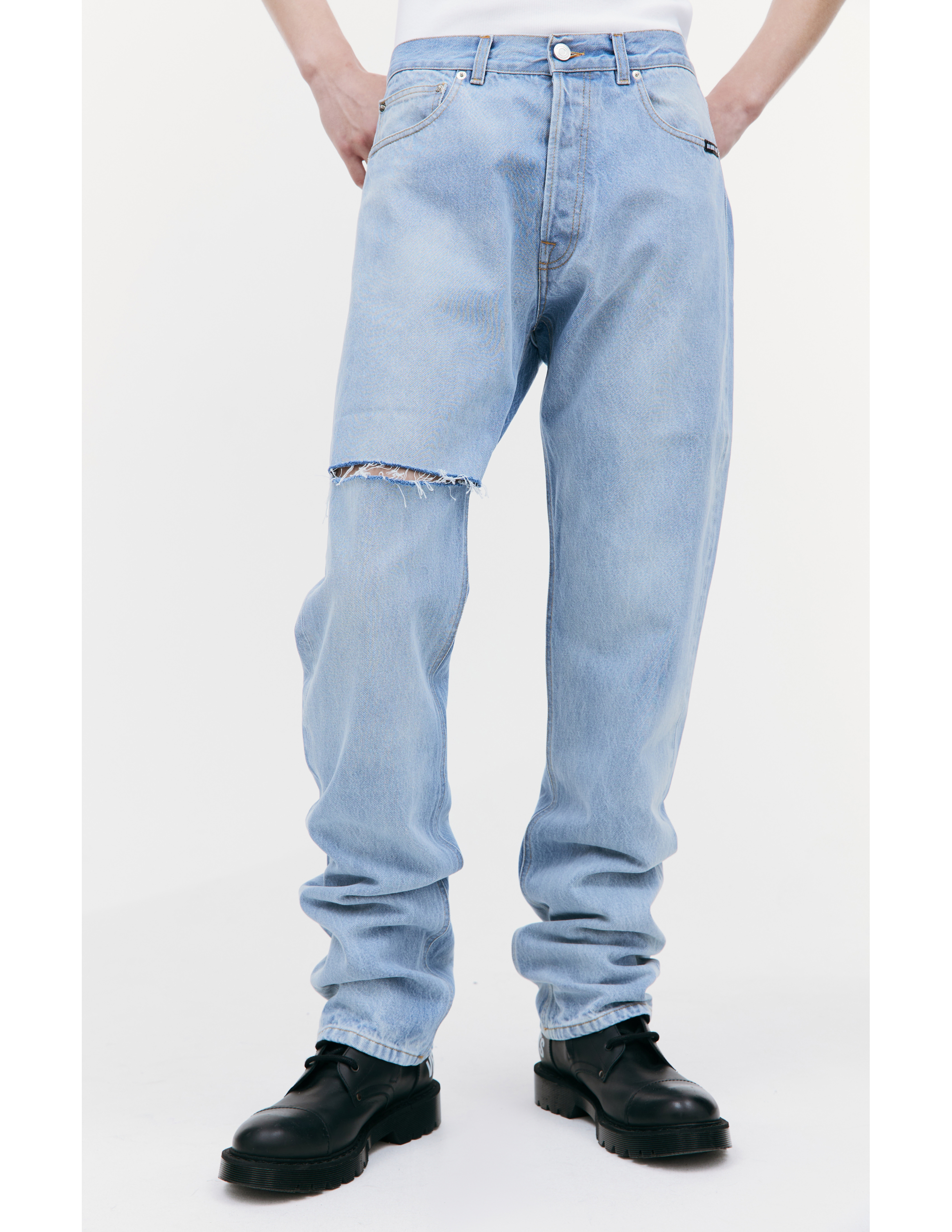 Голубые рваные джинсы VTMNTS VL18PA400L/5401, размер 26;28;30;32;36 VL18PA400L/5401 - фото 4