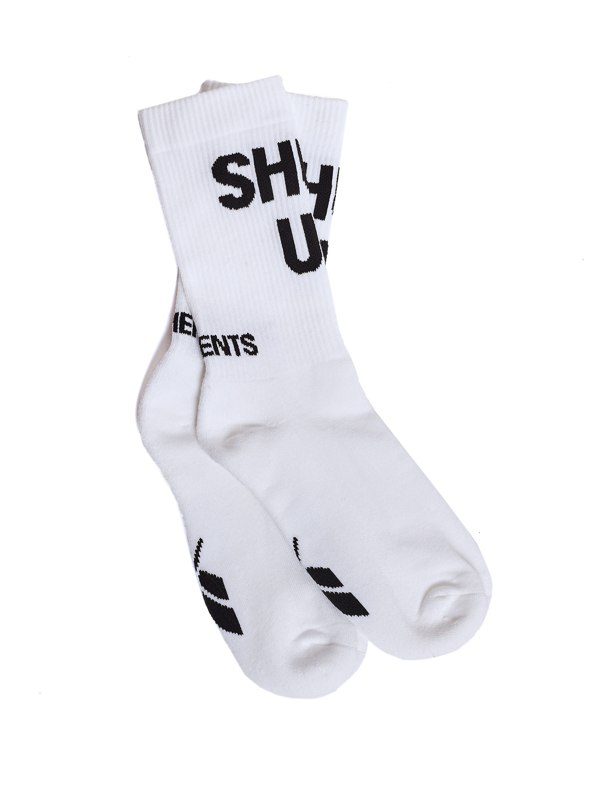 Белые носки Shut Up из хлопка - Vetements SS20HO002/wht Фото 3