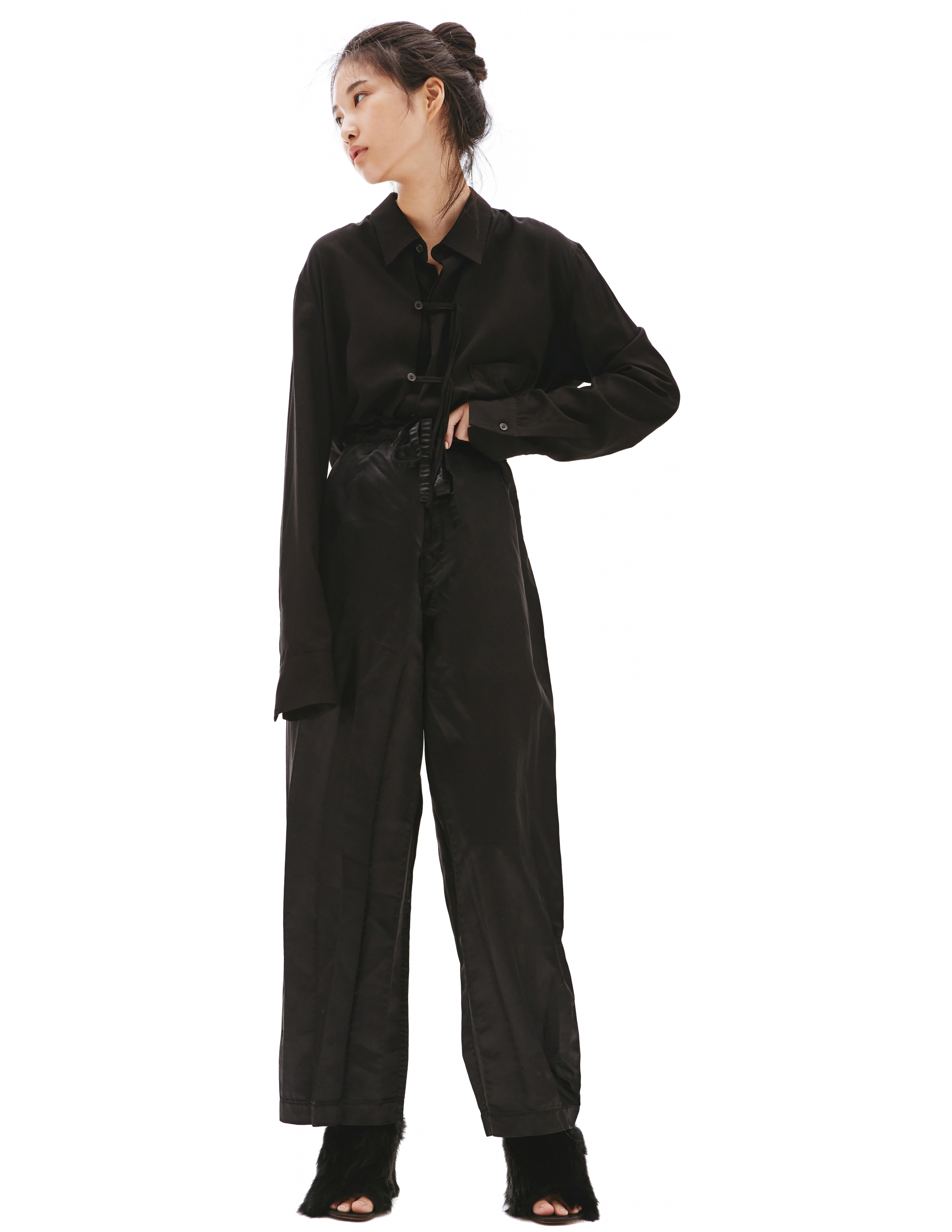 Атласные пижамные брюки Comme des Garcons CdG RG-P002-051-1, размер L;M;S - фото 2