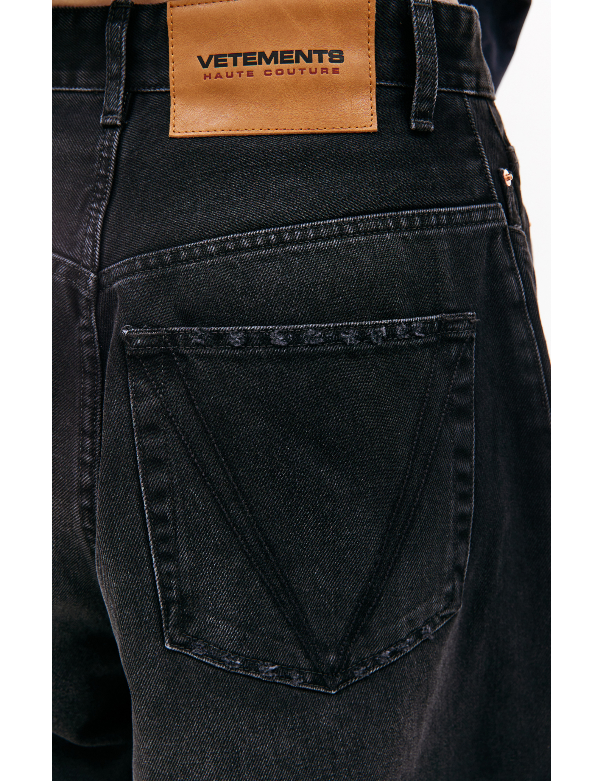 Черные широкие джинсы VETEMENTS UE64PA140B/2802, размер 26;27;28;32;34 UE64PA140B/2802 - фото 5