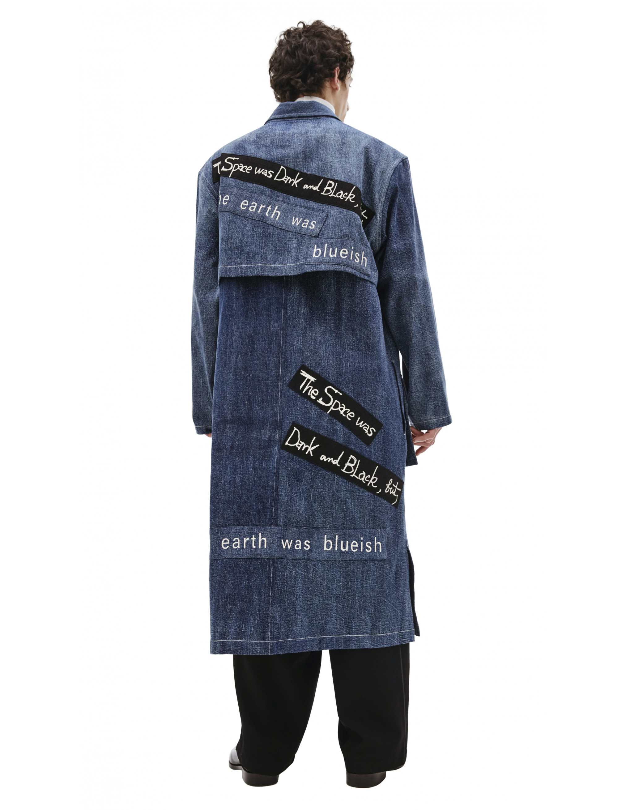 Синее джинсовое пальто - Yohji Yamamoto HD-B47-005-1 Фото 5