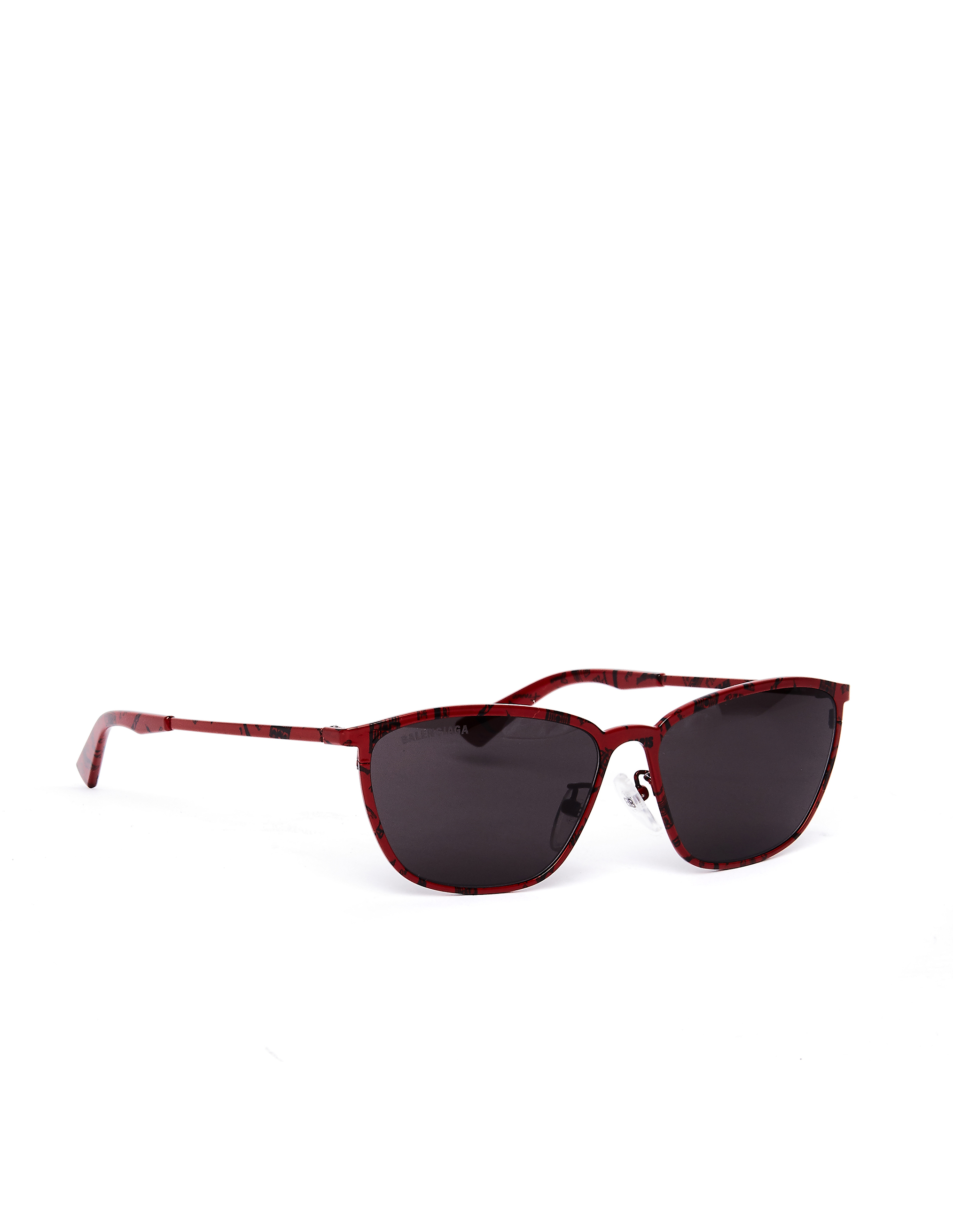 Красные очки в оправе с принтом Paris Balenciaga 609373/T0005/6461, размер One Size