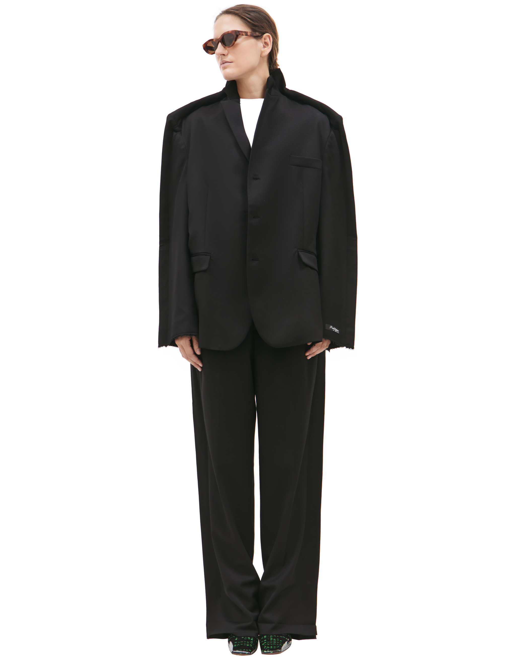 Оверсайз пиджак с рваными краями PROTOTYPES PT05TJA07US, размер S/M;L/XL