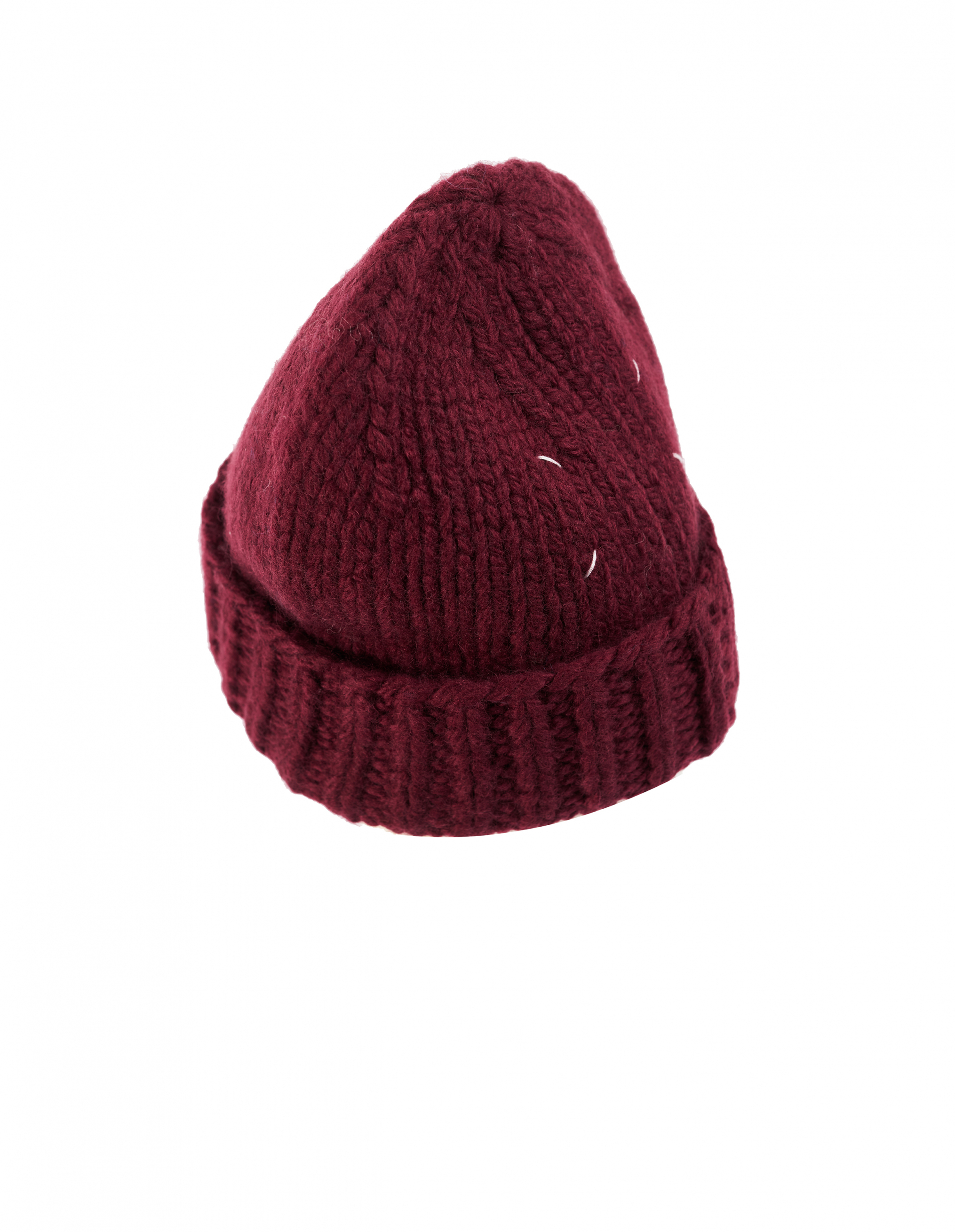 Бордовая шапка из шерсти Maison Margiela S51TC0040/S17841/248, размер L;M S51TC0040/S17841/248 - фото 3
