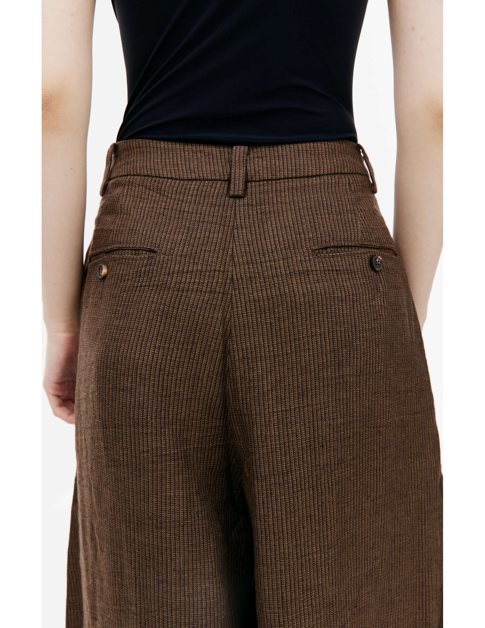 Льняные брюки в полоску Ziggy Chen 0W2410503, размер 38;40 - фото 5