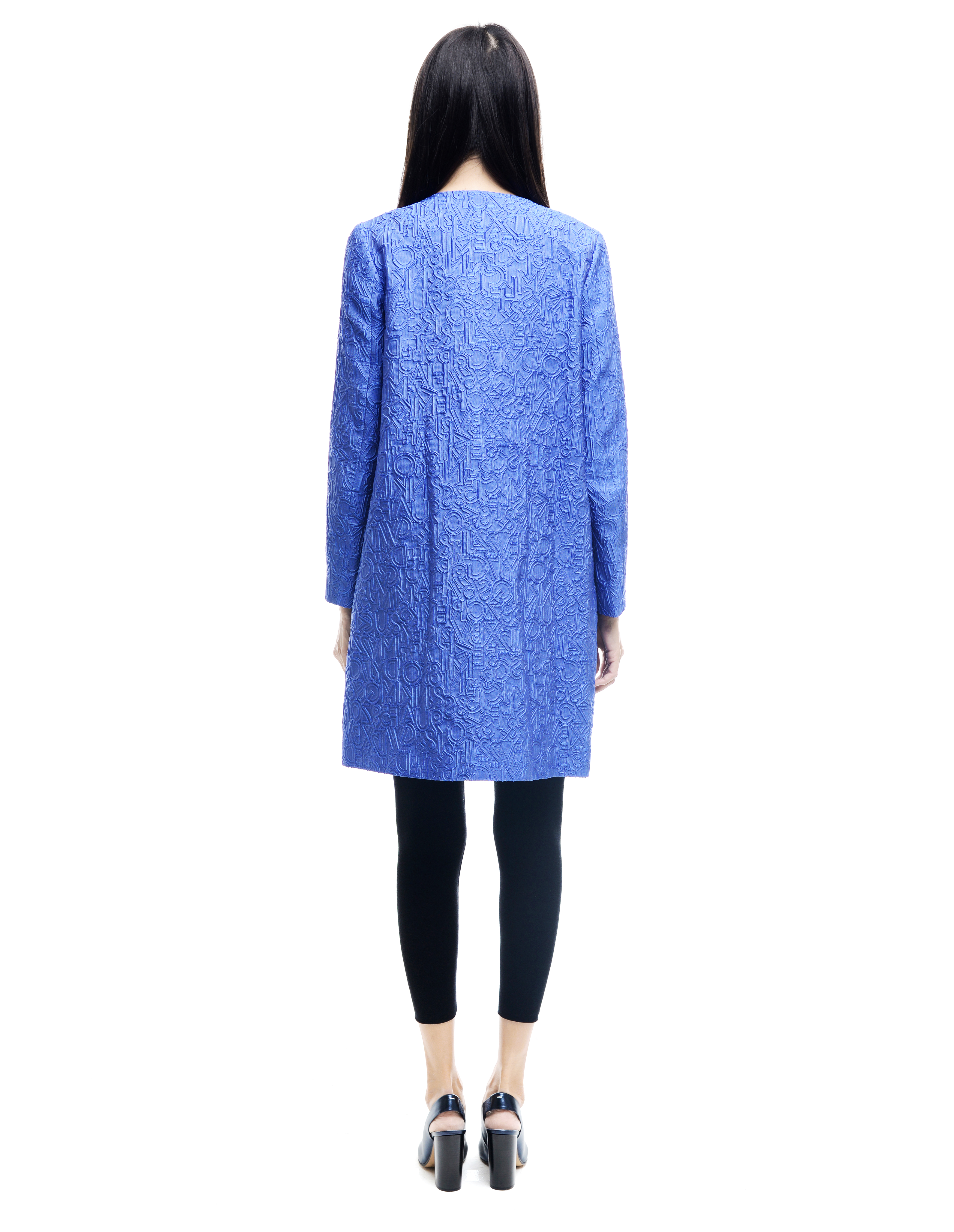 Пальто из полиэстера и шелка - Mary Katrantzou JALC/RES15/blue Фото 3