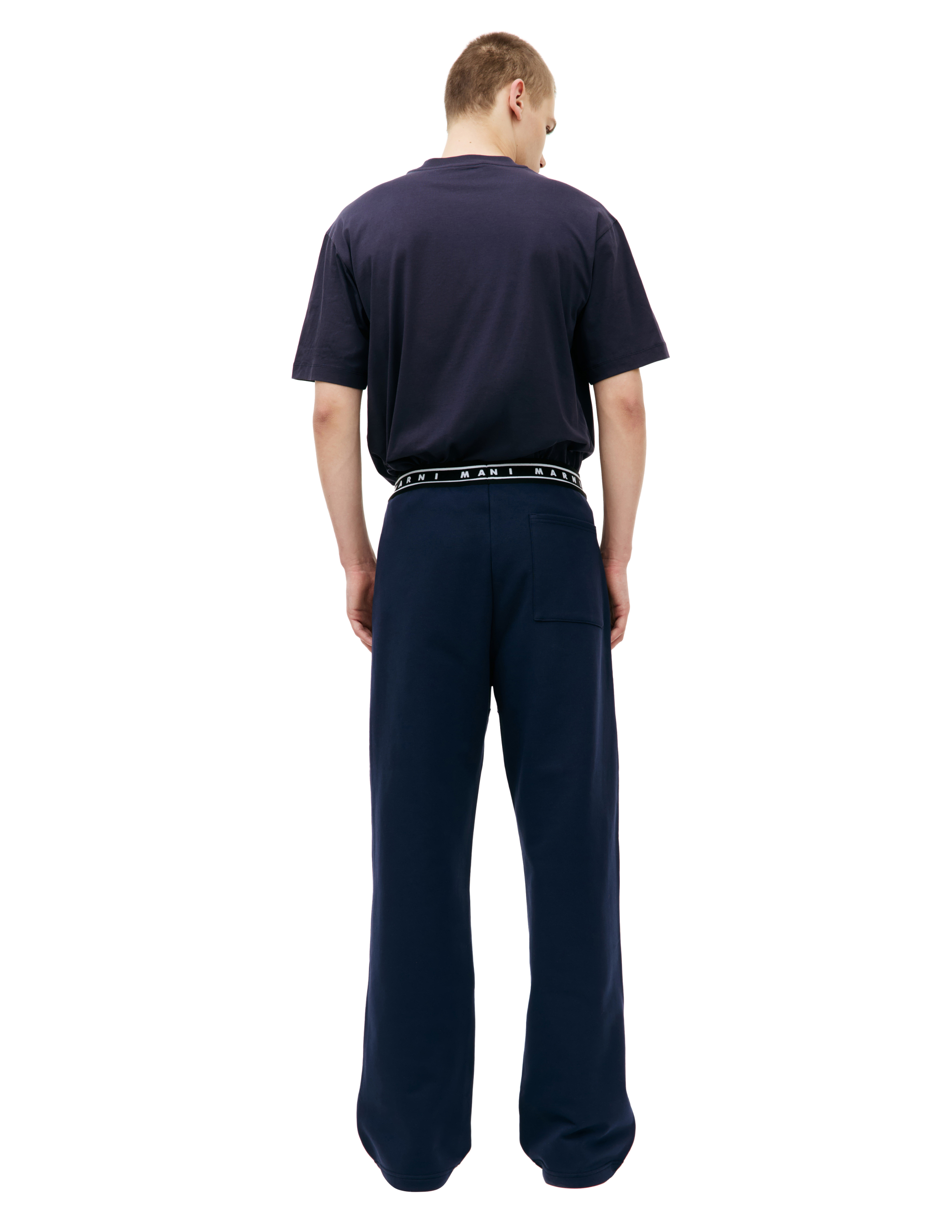 Прямые брюки с логотпом на резинке Marni PJMU0066Y0/UTC301/00B95, размер 48;50;52 PJMU0066Y0/UTC301/00B95 - фото 3