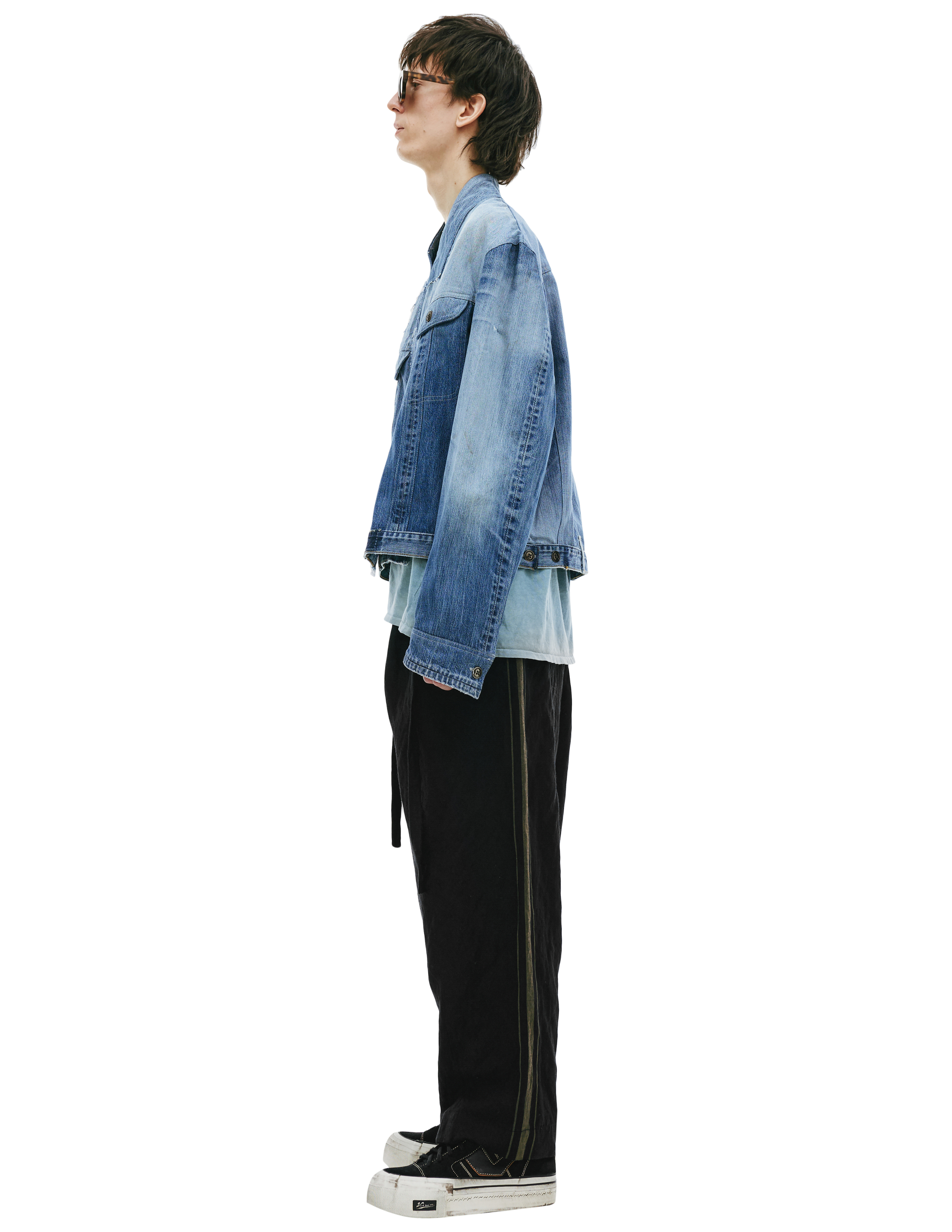 Джинсовая куртка с винтажным эффектом Greg Lauren FM017, размер 4;5 - фото 2