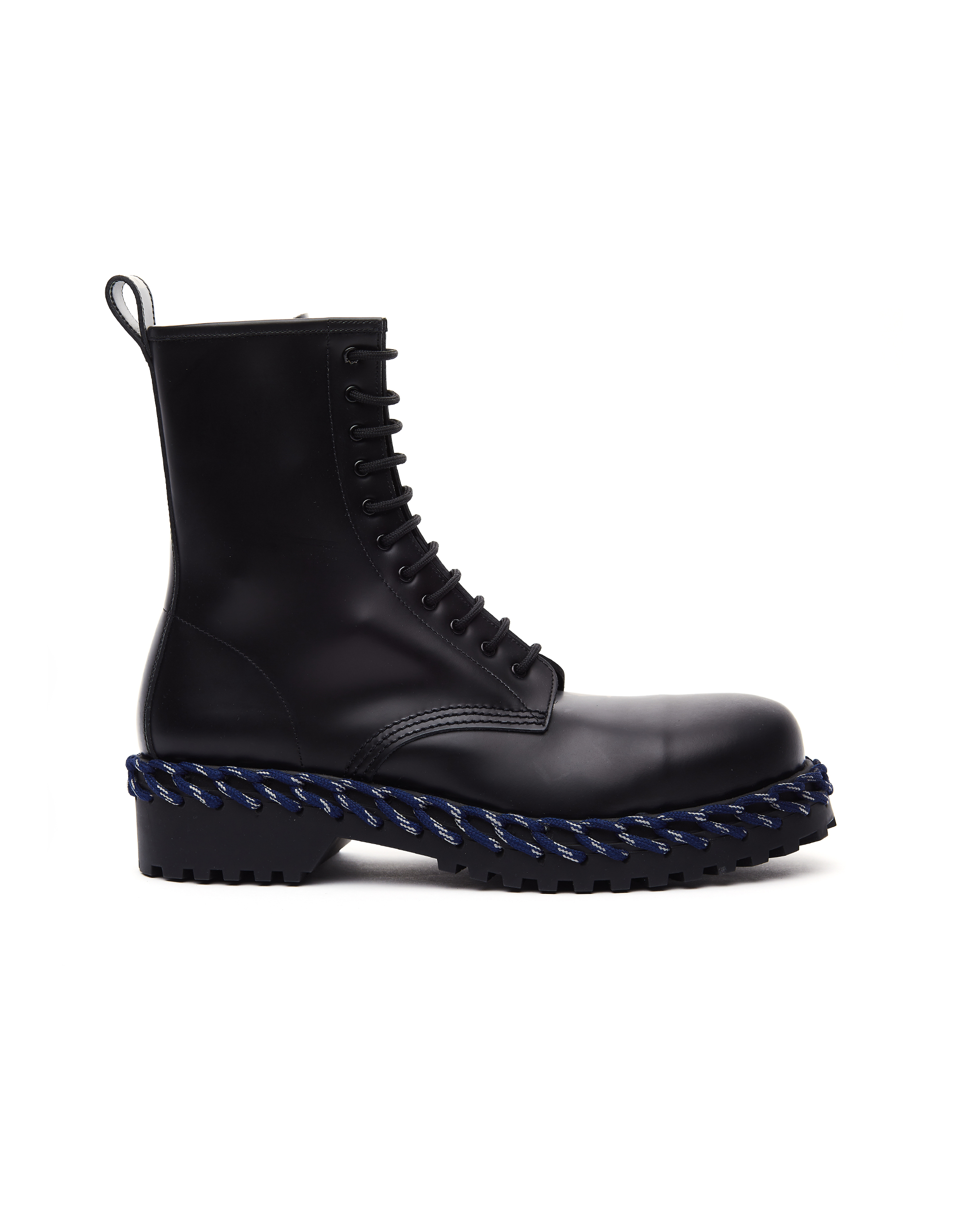 Кожаные ботинки с декоративной шнуровкой Balenciaga 530244/1007, размер sm;sm 530244/1007 - фото 1
