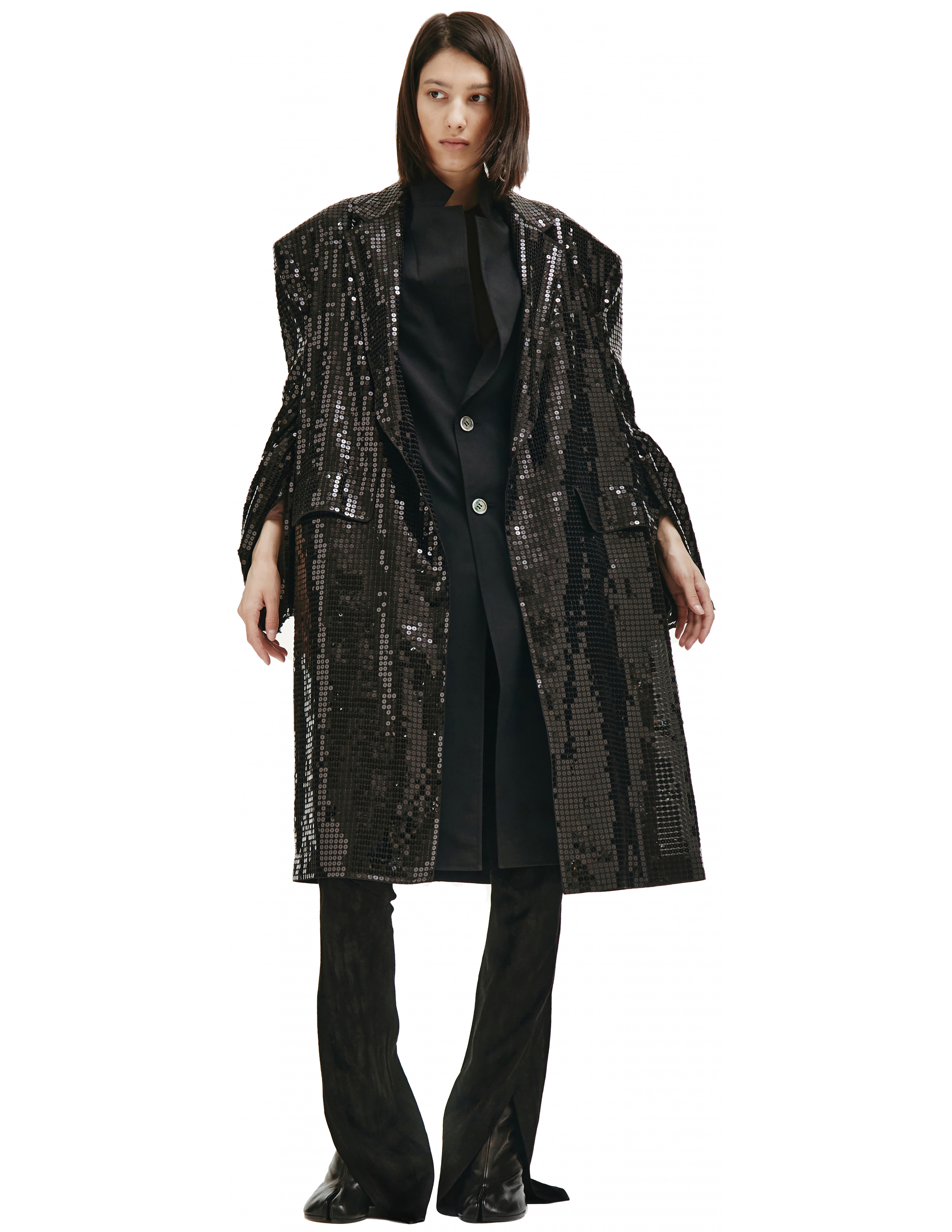 Двойное пальто с пайетками - Junya Watanabe JG-C010-051-1