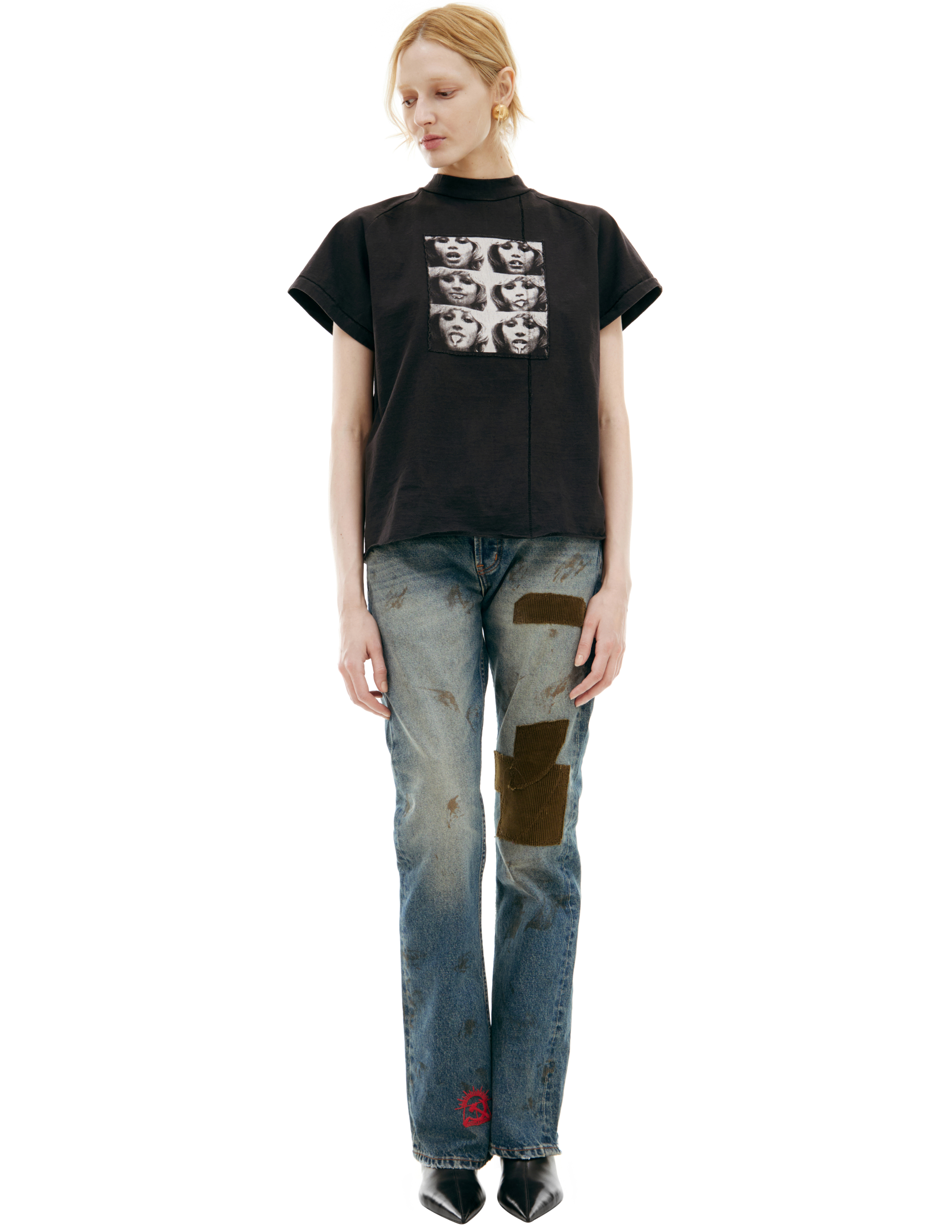 Черная футболка с нашивками 93500₽