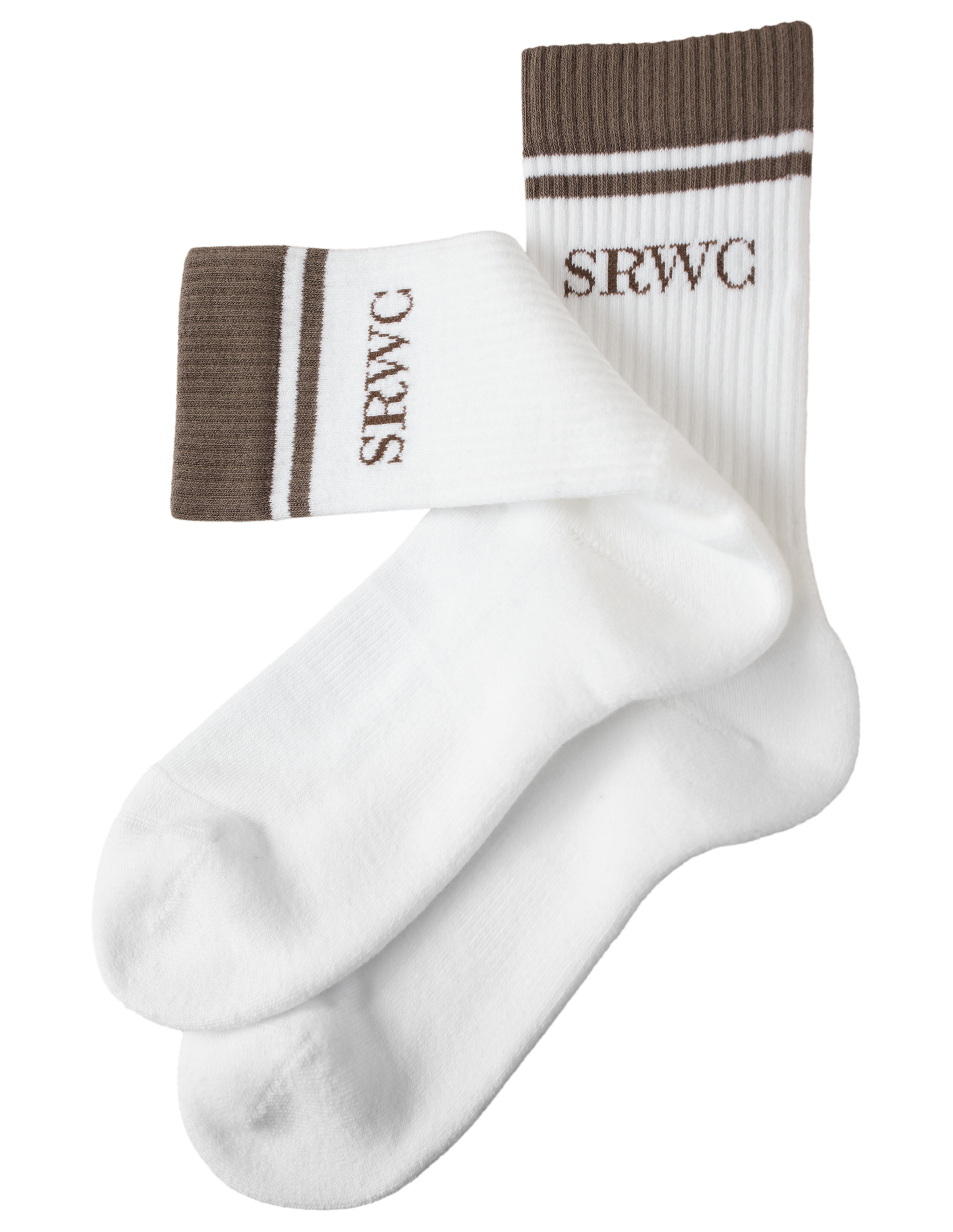 Высокие носки с вышивкой SRWC SPORTY & RICH SOAW231WH, размер One Size