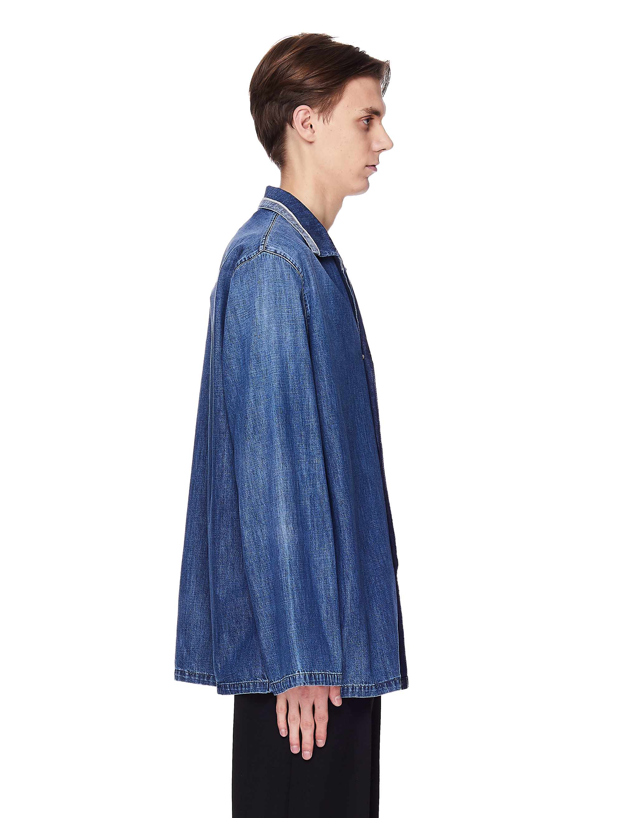 Голубая рубашка из тонкого денима - Maison Margiela S50AM0452/S30514/468 Фото 2