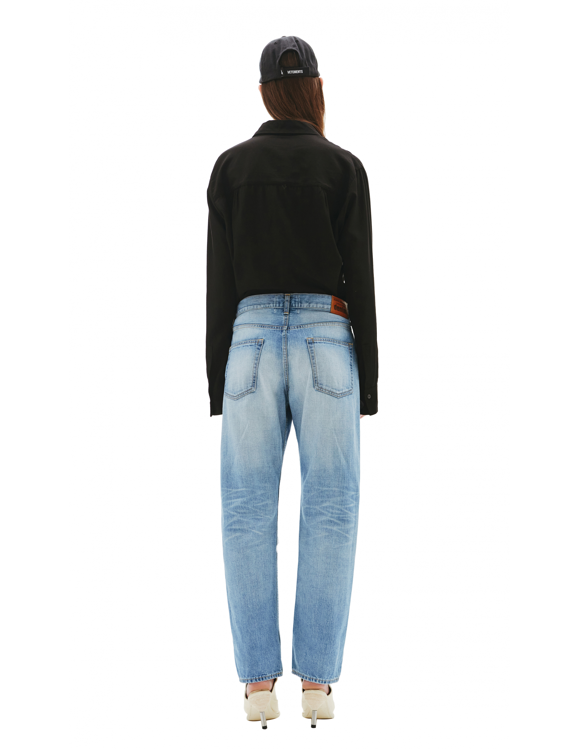 Прямые джинсы с рваными коленями Junya Watanabe XG-P017-051-1, размер L;M;S - фото 3