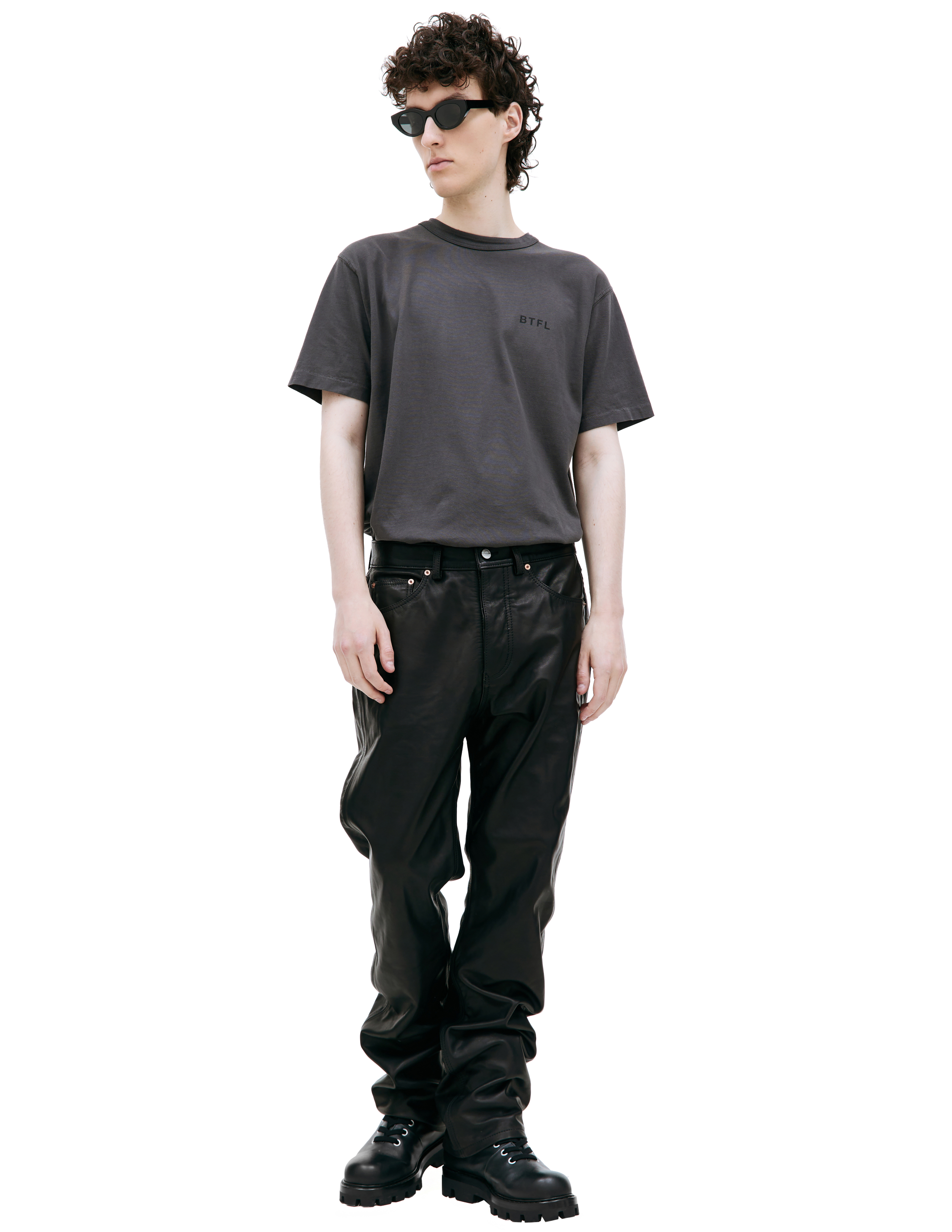 Прямые кожаные брюки BTFL BTFLSS23B002, размер 32;34