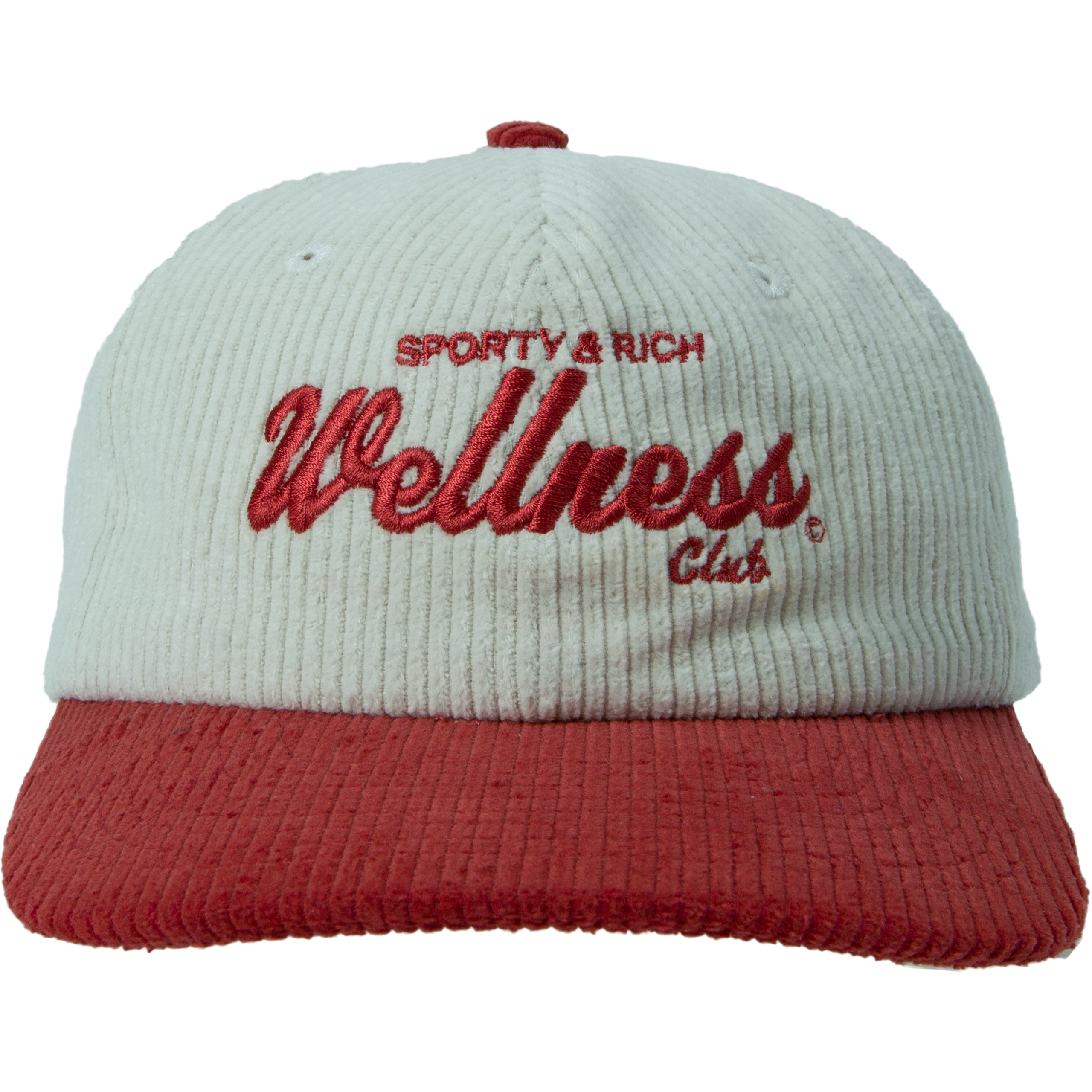 Вельветовая кепка с вышивкой Wellness SPORTY & RICH AC852ST, размер One Size - фото 1