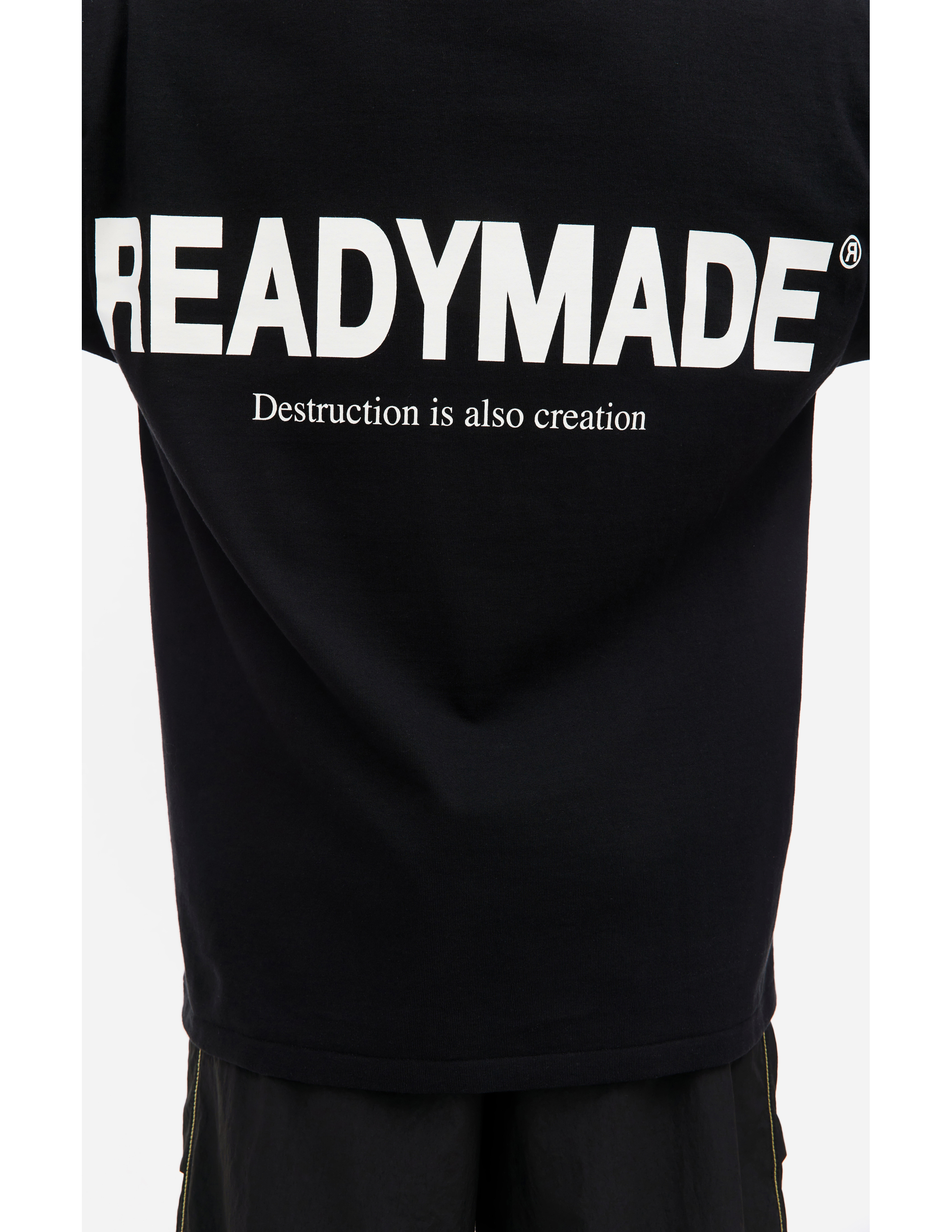 Черная футболка Smile с логотипом Readymade RE-CO-BK-00-00-244, размер S - фото 5