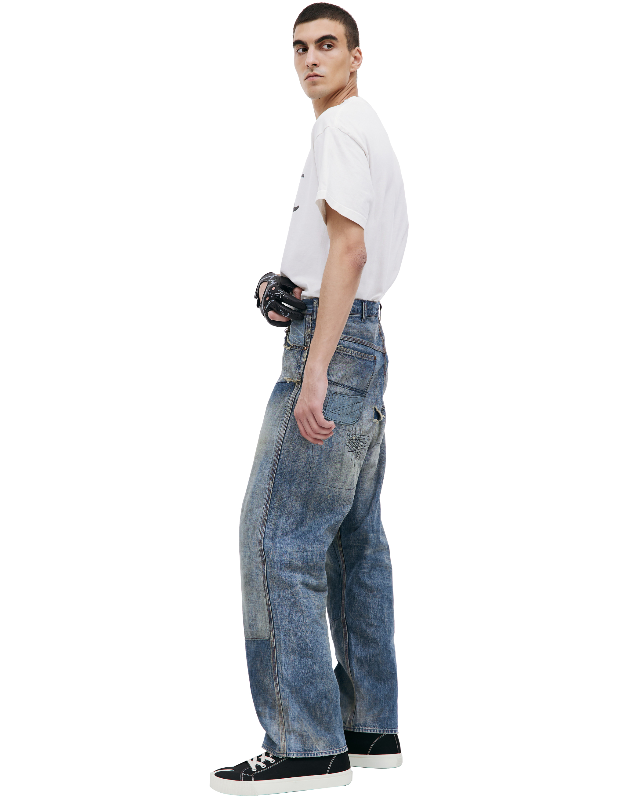 Прямые джинсы с патчами Saint Michael SM-A23-0000-038, размер M - фото 2