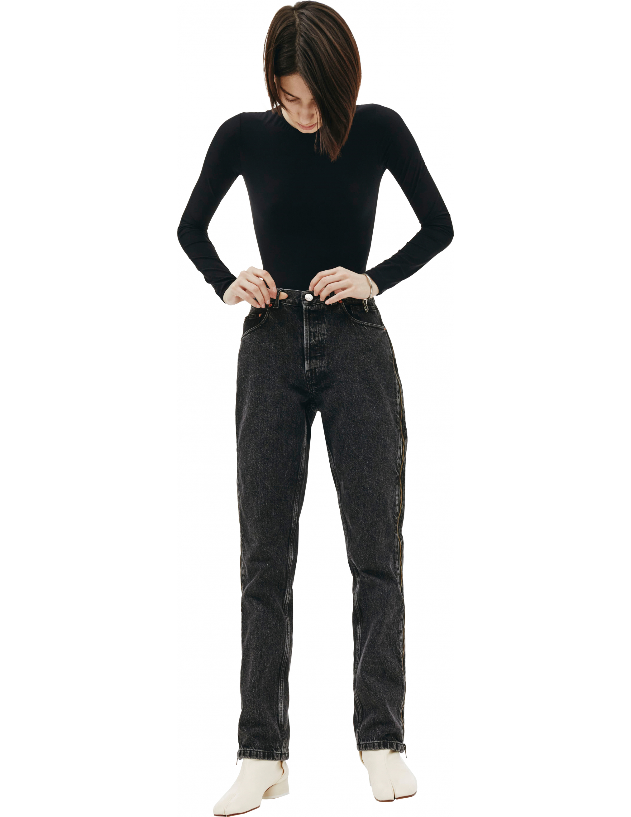 Черные джинсы с молниями по бокам - Vetements SS20PA332/blk