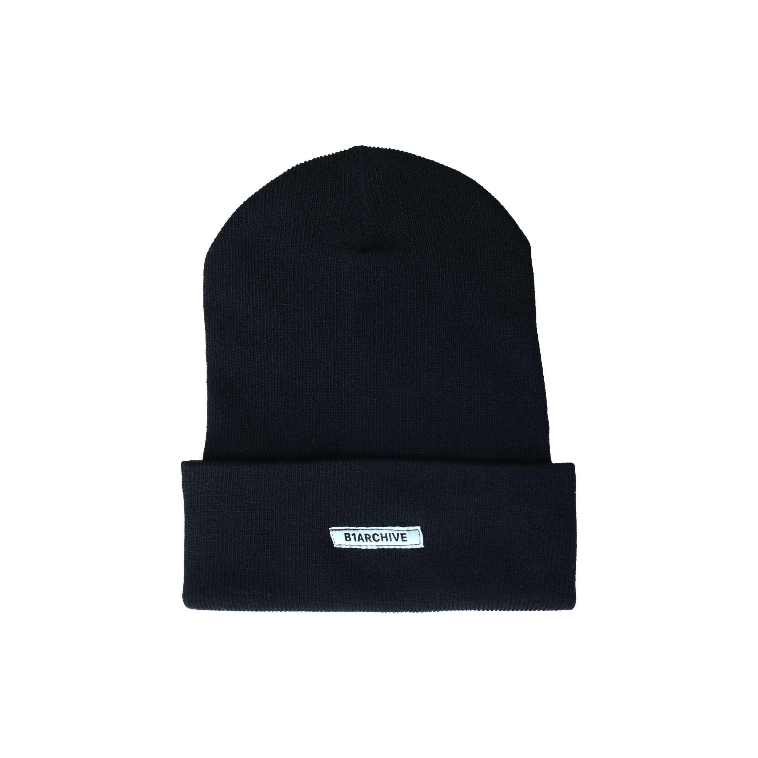 Черная шапка с подворотом B1ARCHIVE A001-1B1A0004-BLK, размер One Size - фото 3