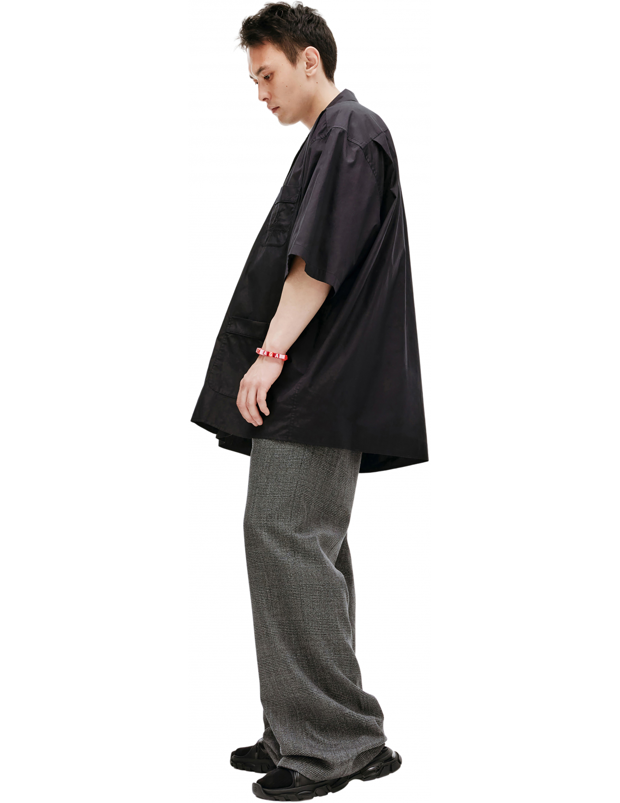 Черная рубашка oversize - Balenciaga 658845/TEM16/1000 Фото 2