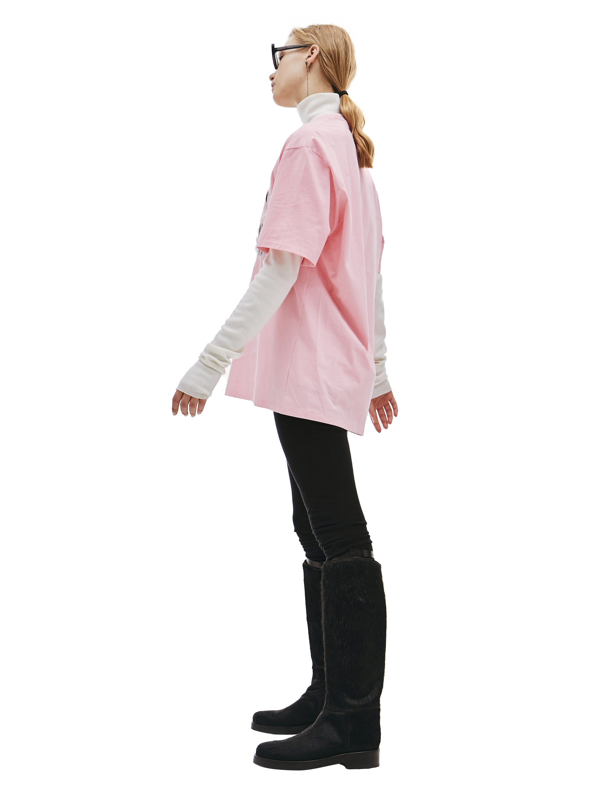 Розовая футболка с кисточками Doublet 20AW36CS166/pink, размер L;M;XL 20AW36CS166/pink - фото 6