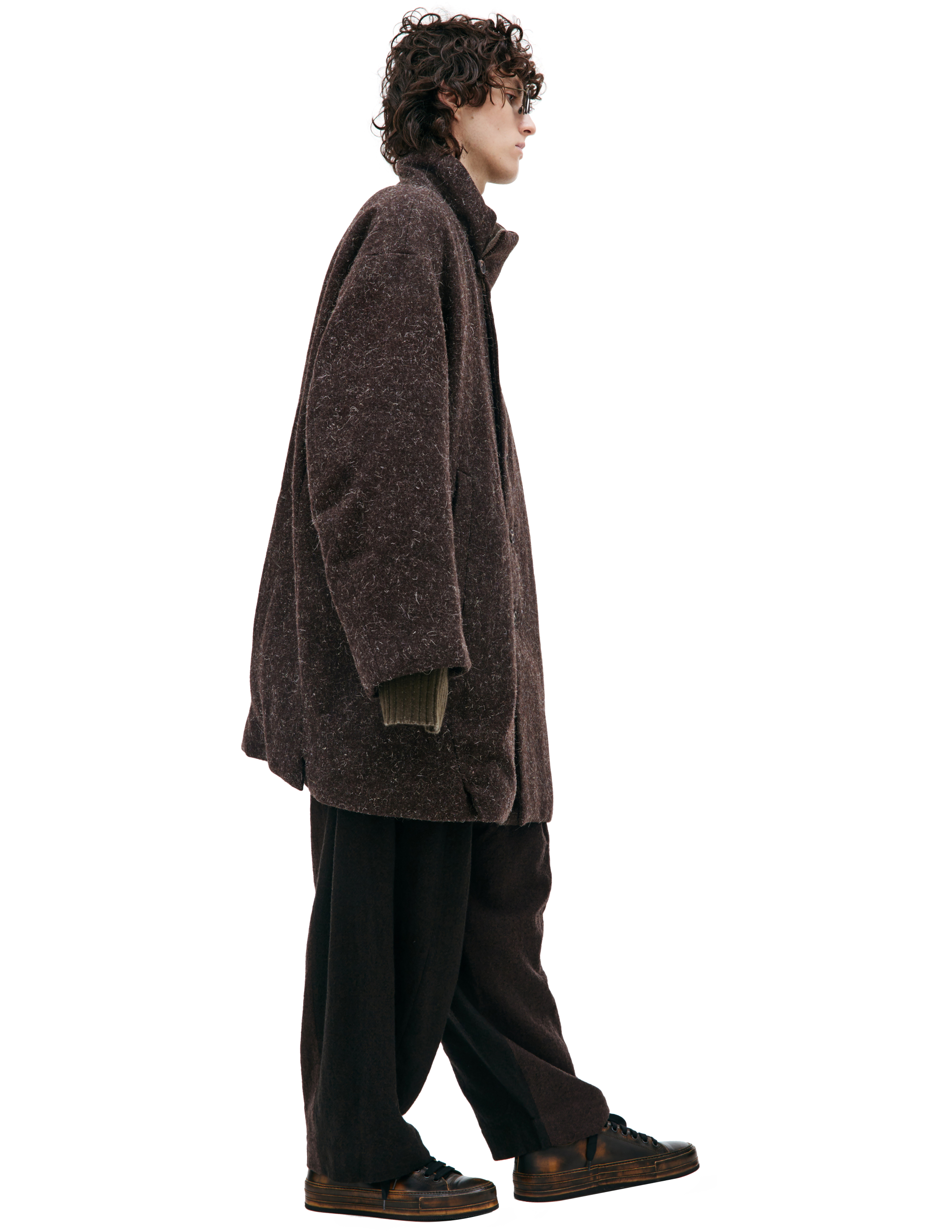 Шерстяное пальто с высоким воротником Ziggy Chen 0M2331202, размер 48;50;52 - фото 2