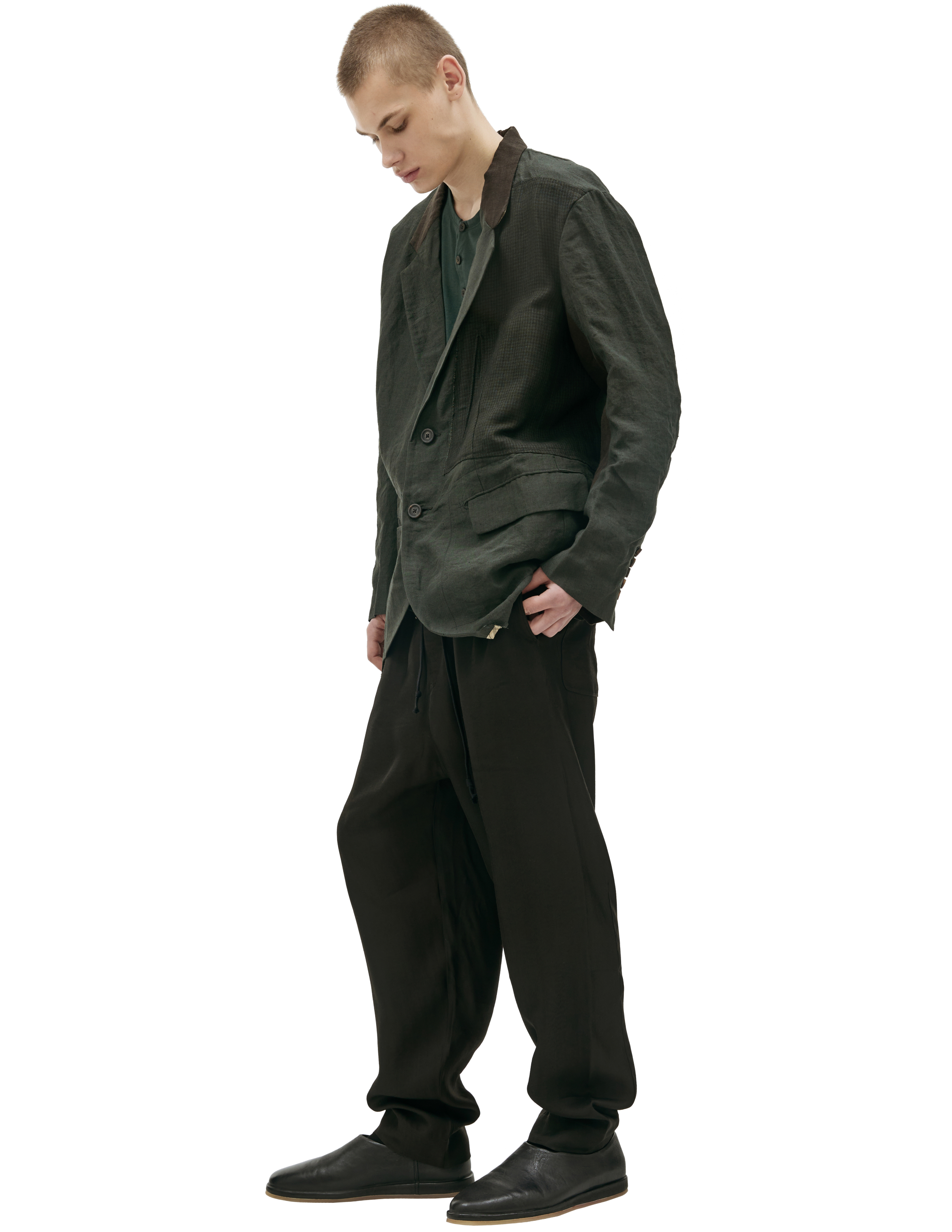 Льняной пиджак со вставками Ziggy Chen 0M2310905, размер 50 - фото 2