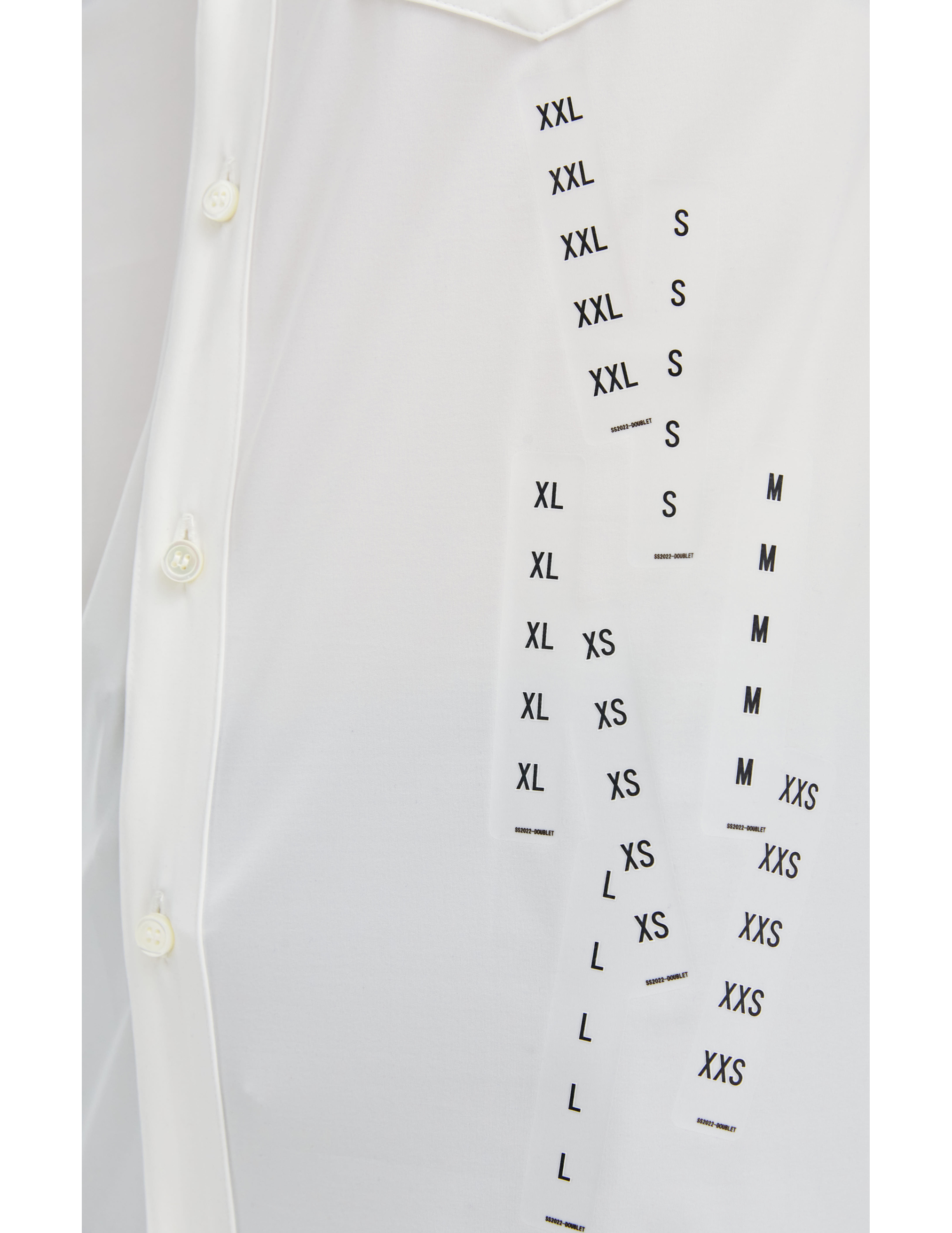 Белая рубашка с графичным принтом Doublet 22SS05SH102, размер One Size - фото 4