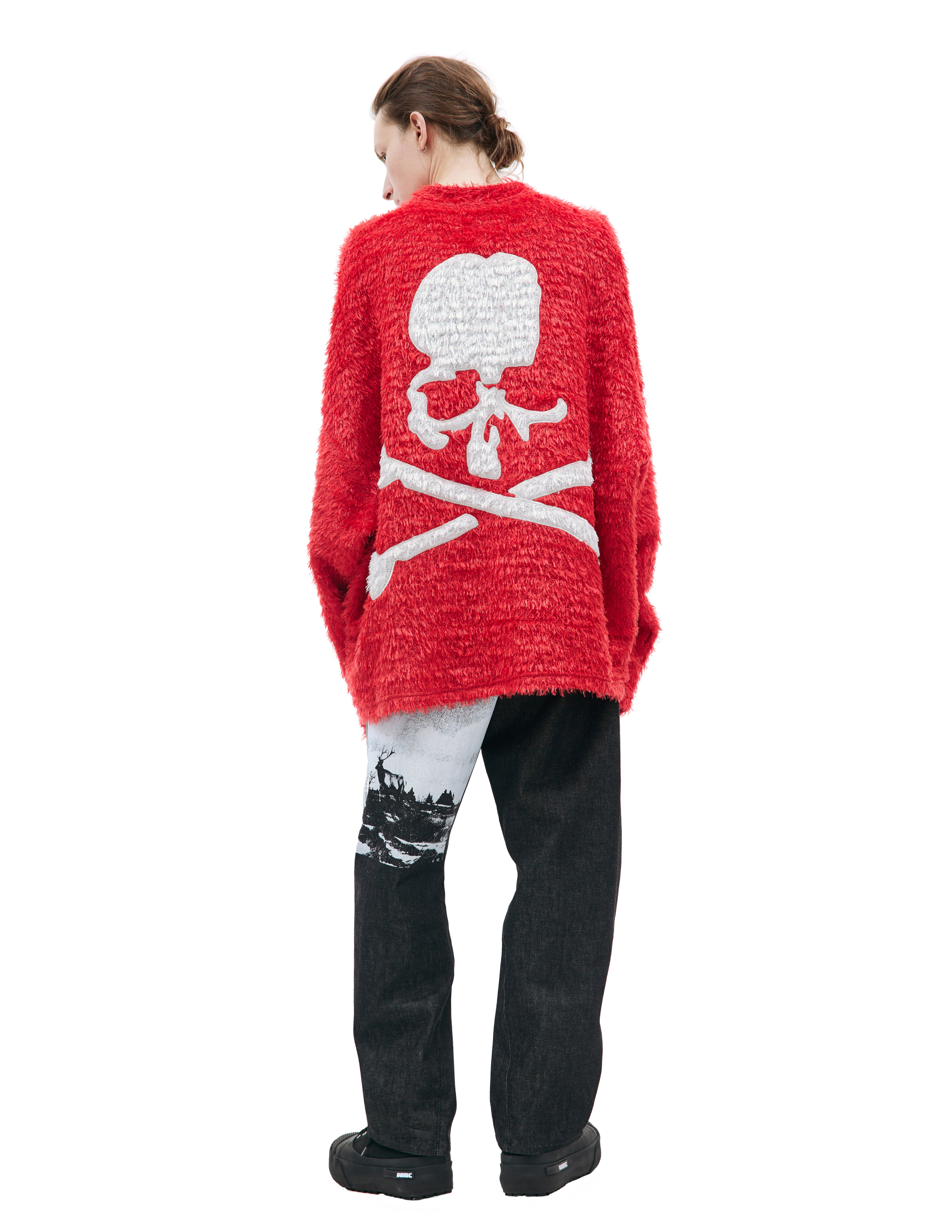 Оверсайз свитер с логотипом Mastermind WORLD MW23S11-SW002-606/RED, размер L MW23S11-SW002-606/RED - фото 3
