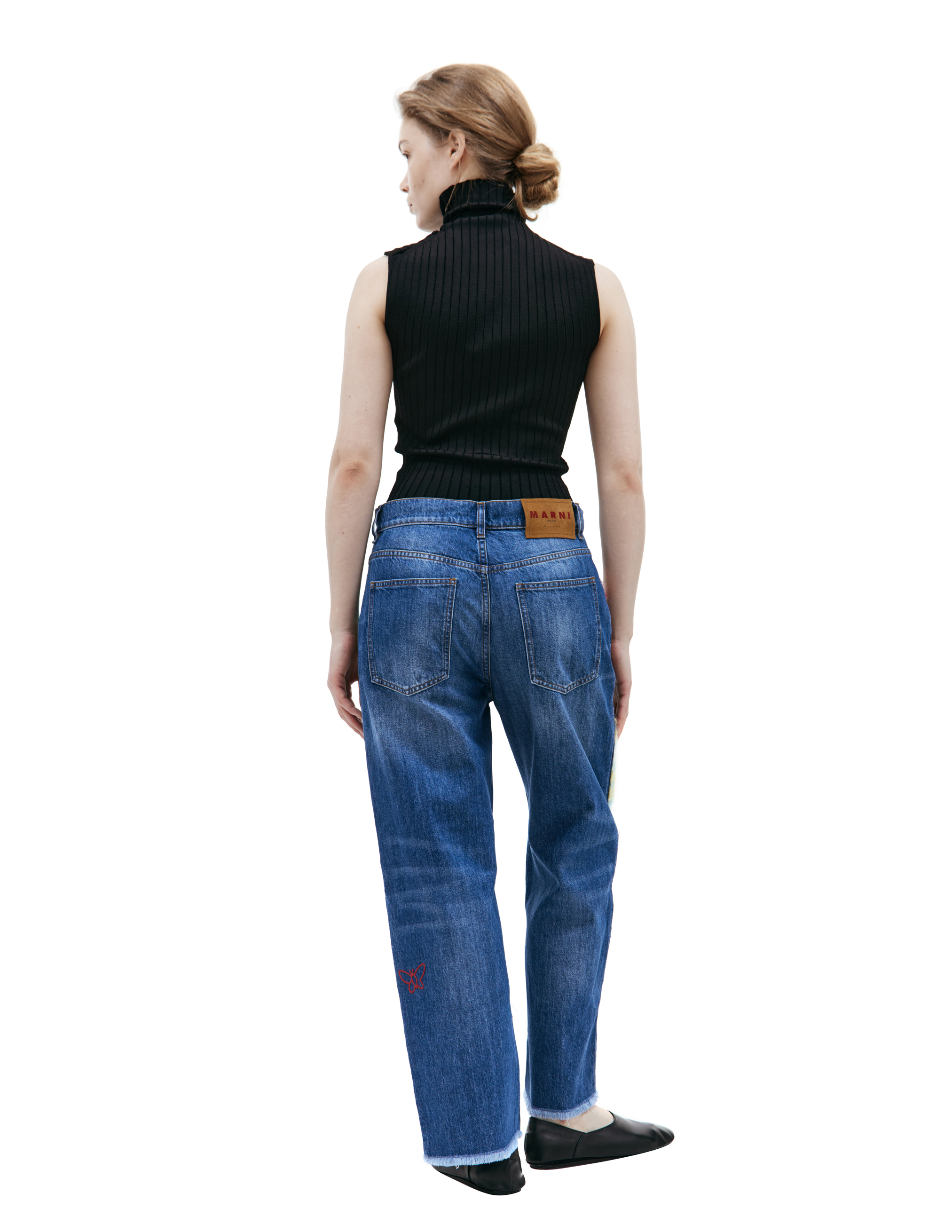 Синие джинсы с патчами Marni PAJD0425L4/USCW23/SDB50, размер 38;40;42 PAJD0425L4/USCW23/SDB50 - фото 3