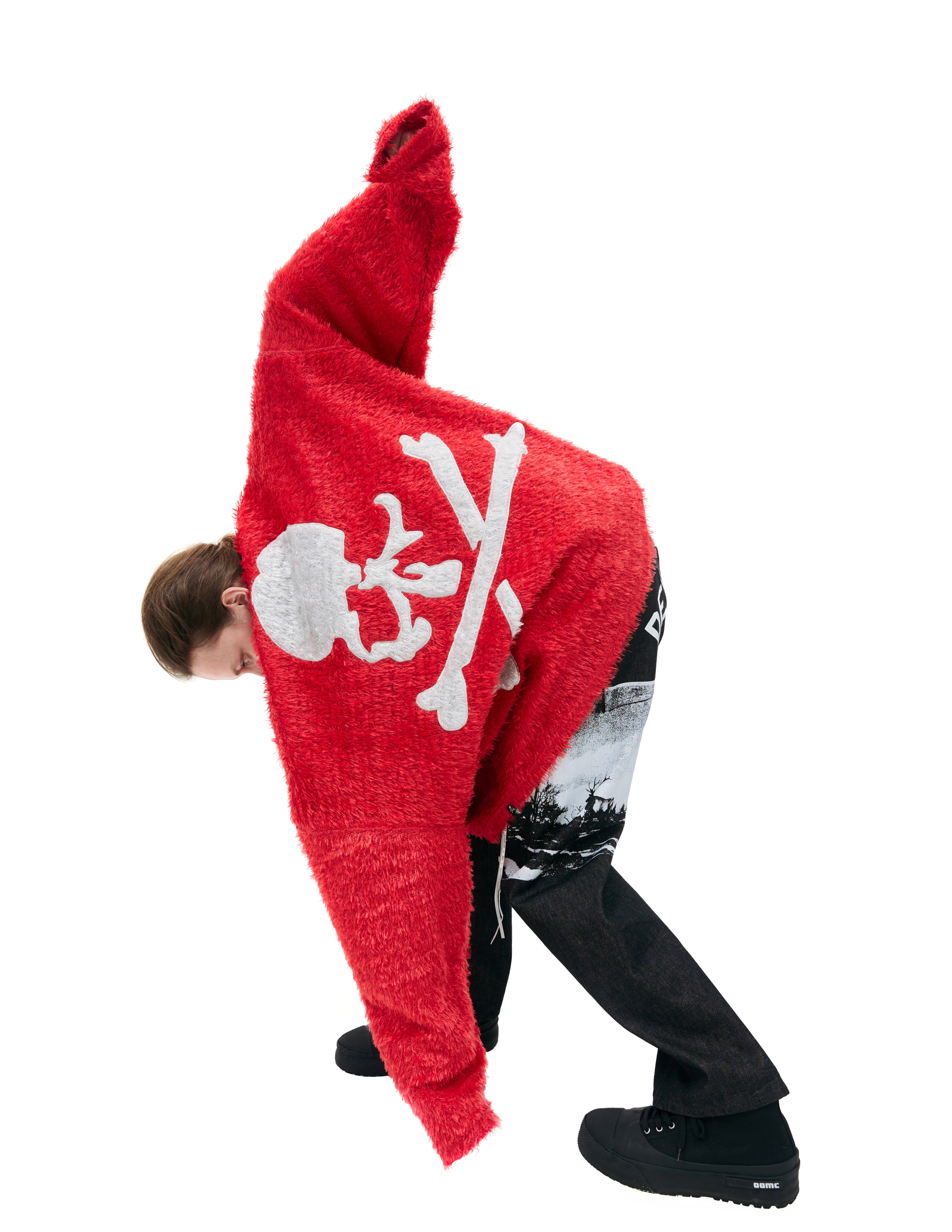 Оверсайз свитер с логотипом Mastermind WORLD MW23S11-SW002-606/RED, размер L MW23S11-SW002-606/RED - фото 6